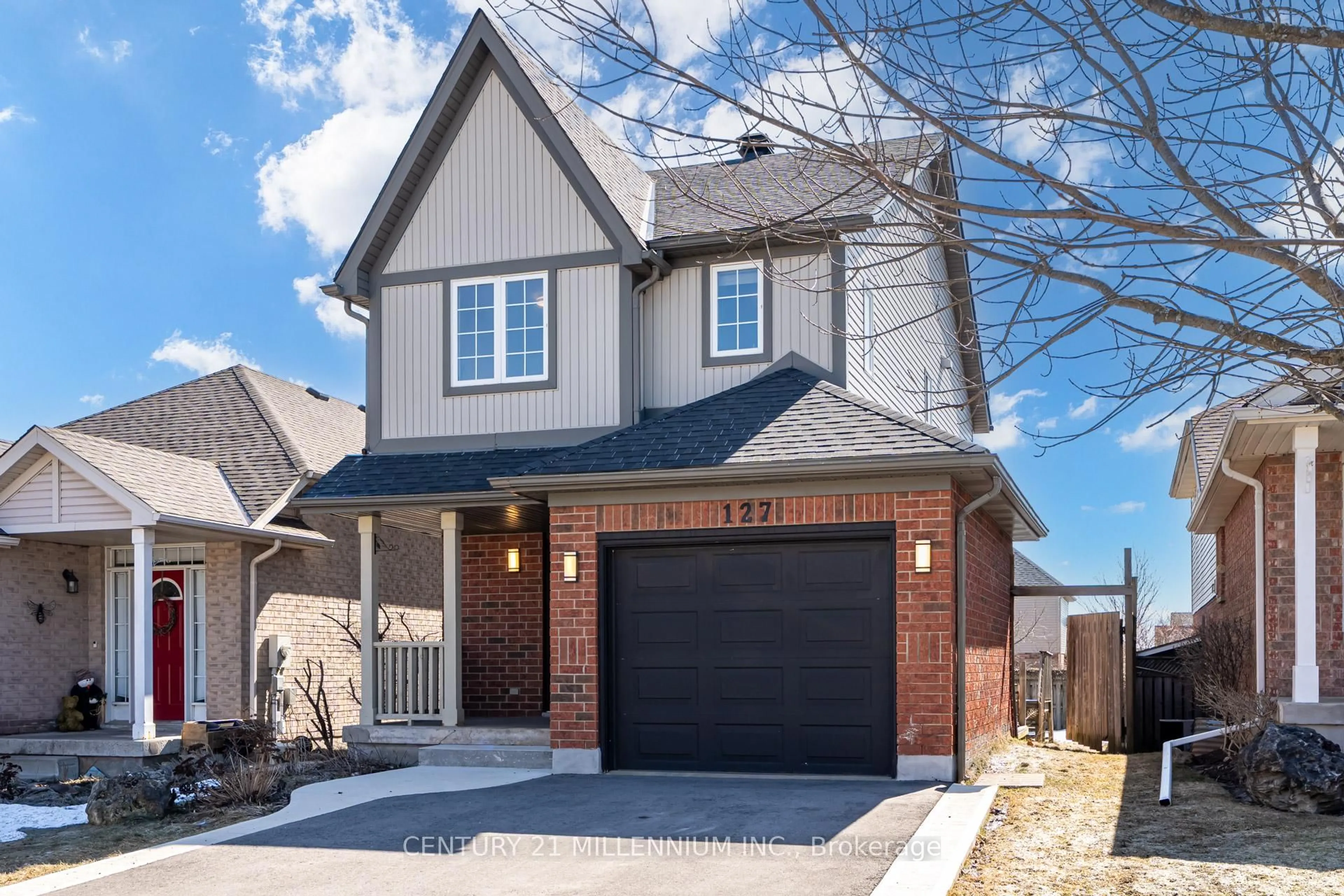 Home with brick exterior material, street for 127 Biscayne Cres, Orangeville Ontario L9W 5E5