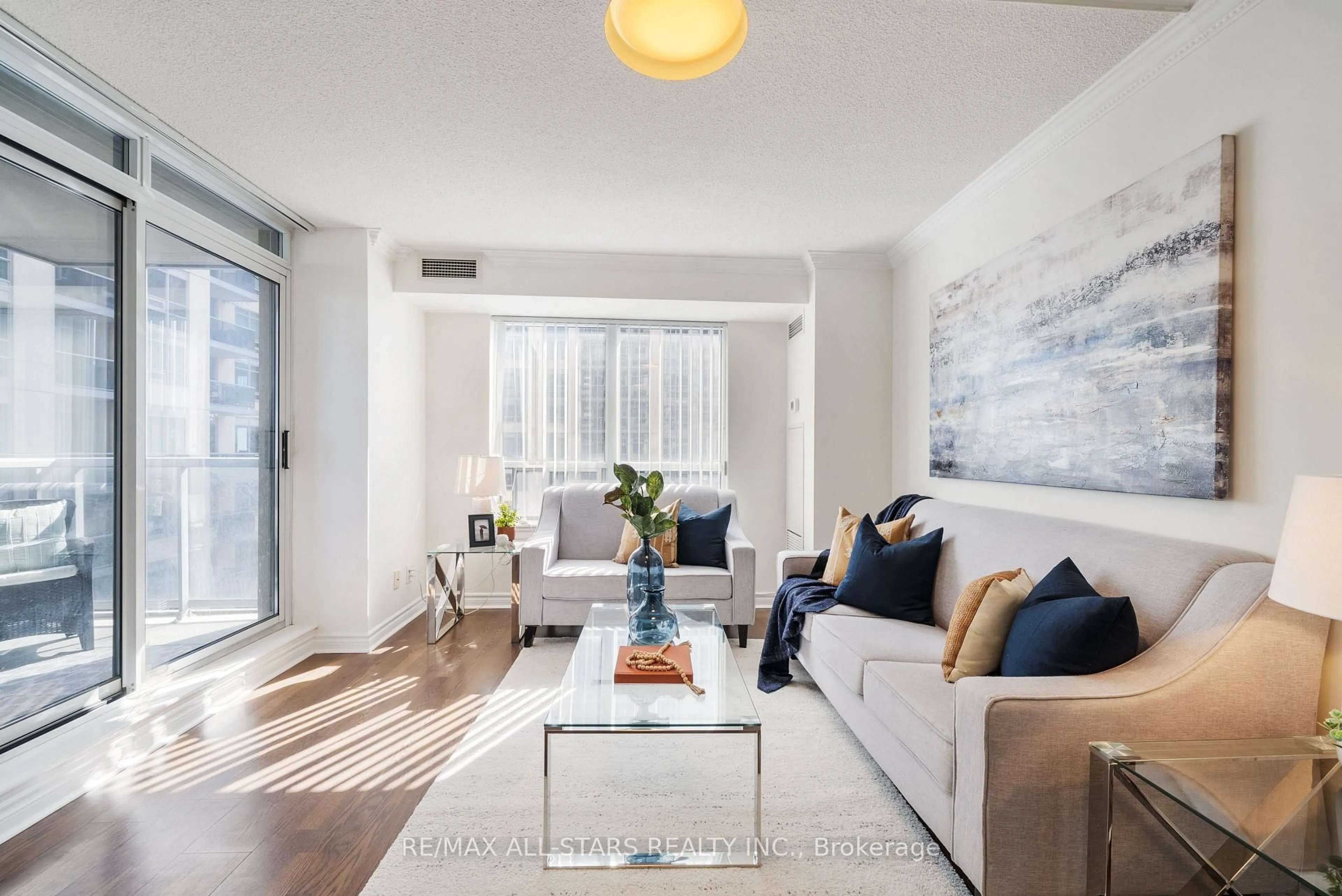 Living room with furniture, unknown for 5 Michael Power Pl #1003, Toronto Ontario M9A 0A3