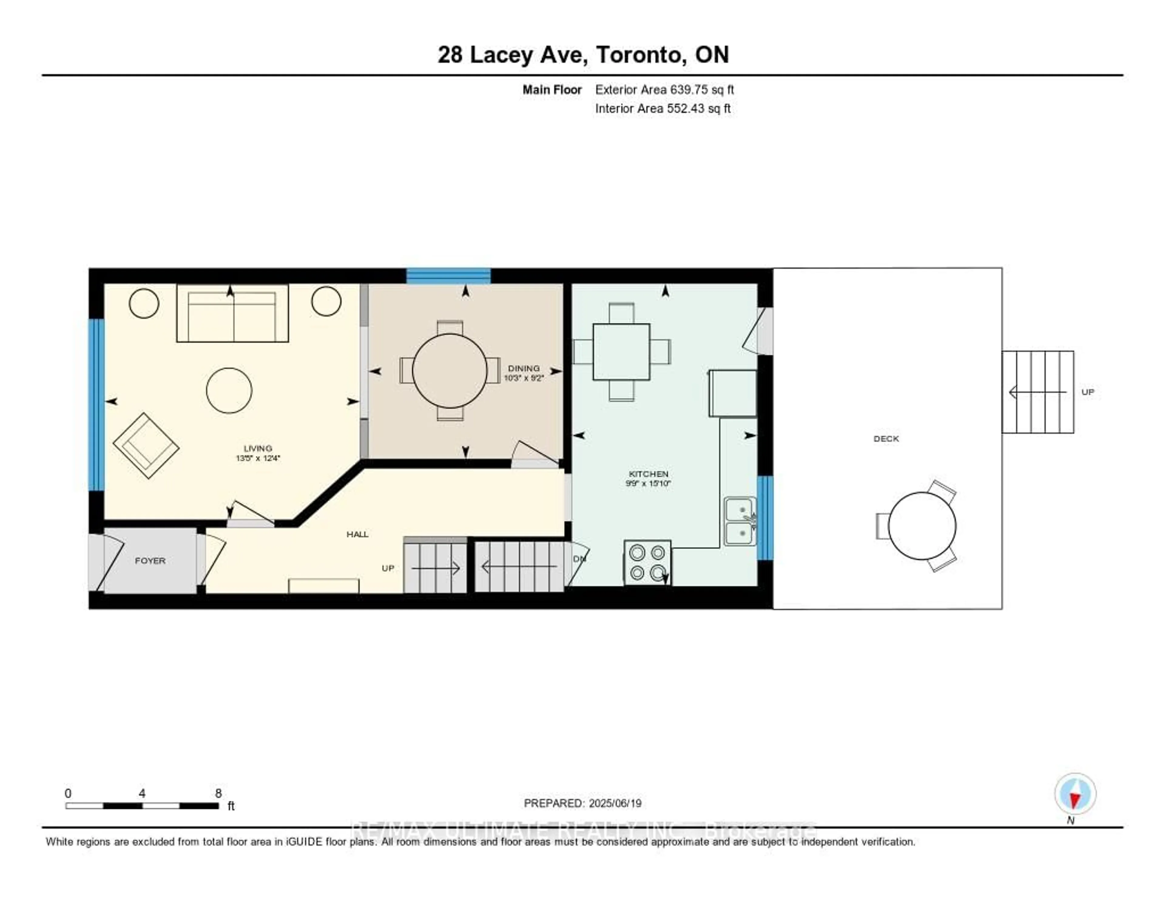 Floor plan for 28 Lacey Ave, Toronto Ontario M6M 3L7