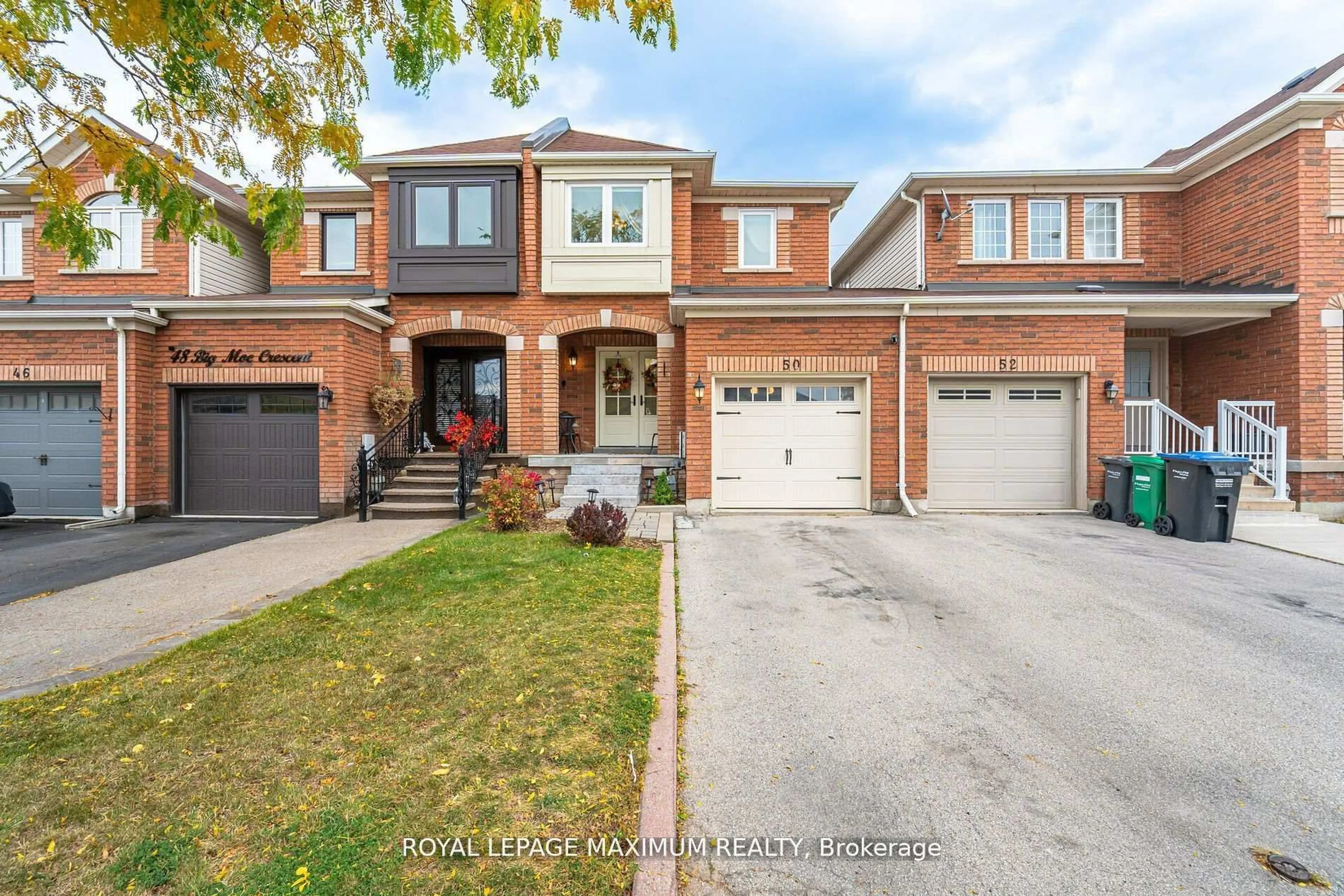 Home with brick exterior material, street for 50 Big Moe Cres, Brampton Ontario L6P 1J7