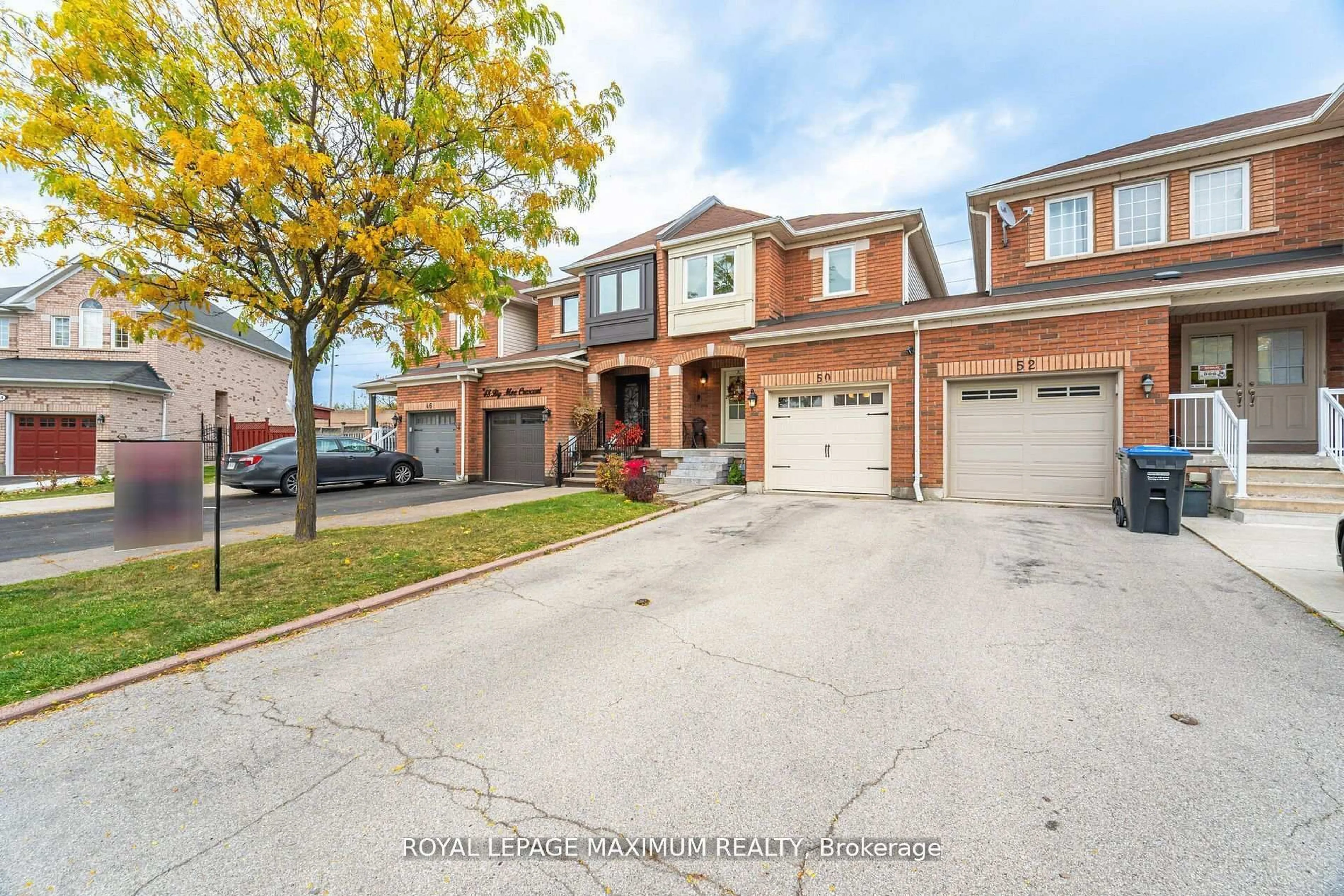 Home with brick exterior material, street for 50 Big Moe Cres, Brampton Ontario L6P 1J7