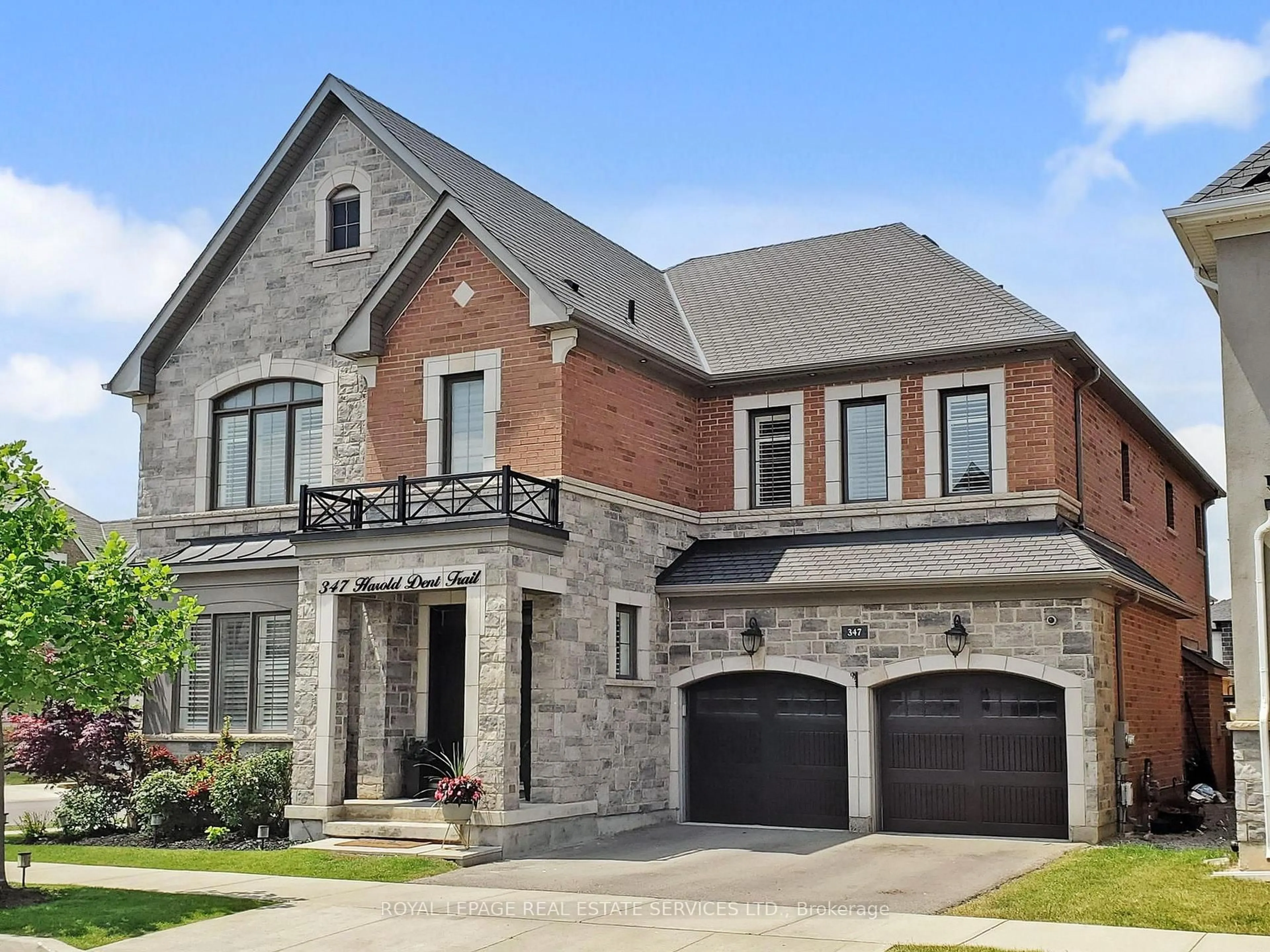 Home with brick exterior material, street for 347 Harold Dent Tr, Oakville Ontario L6M 1R3
