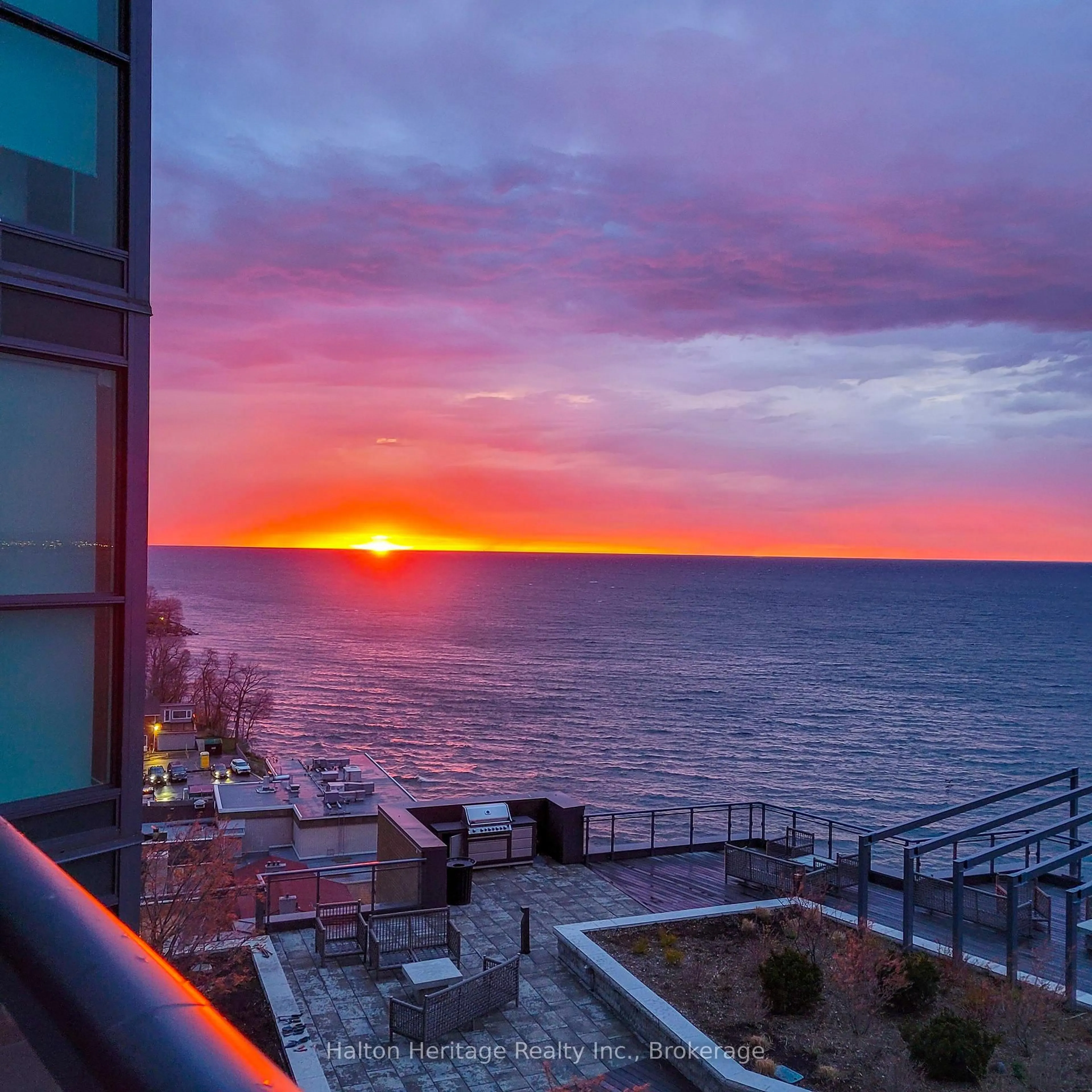 Balcony in the apartment, water/lake/river/ocean view for 2060 Lakeshore Rd #1004, Burlington Ontario L7R 0G2