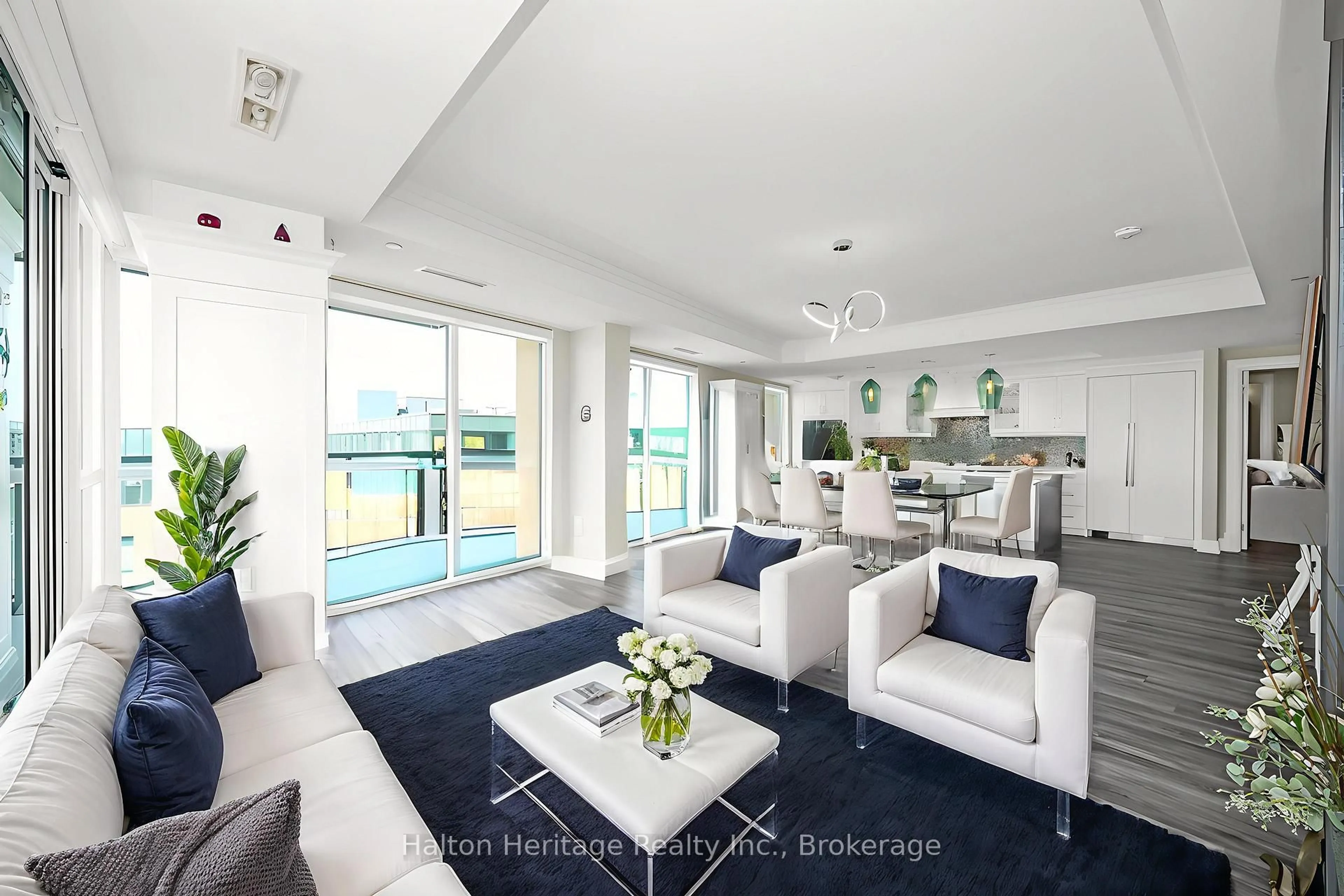 Living room with furniture, unknown for 2060 Lakeshore Rd #1004, Burlington Ontario L7R 0G2