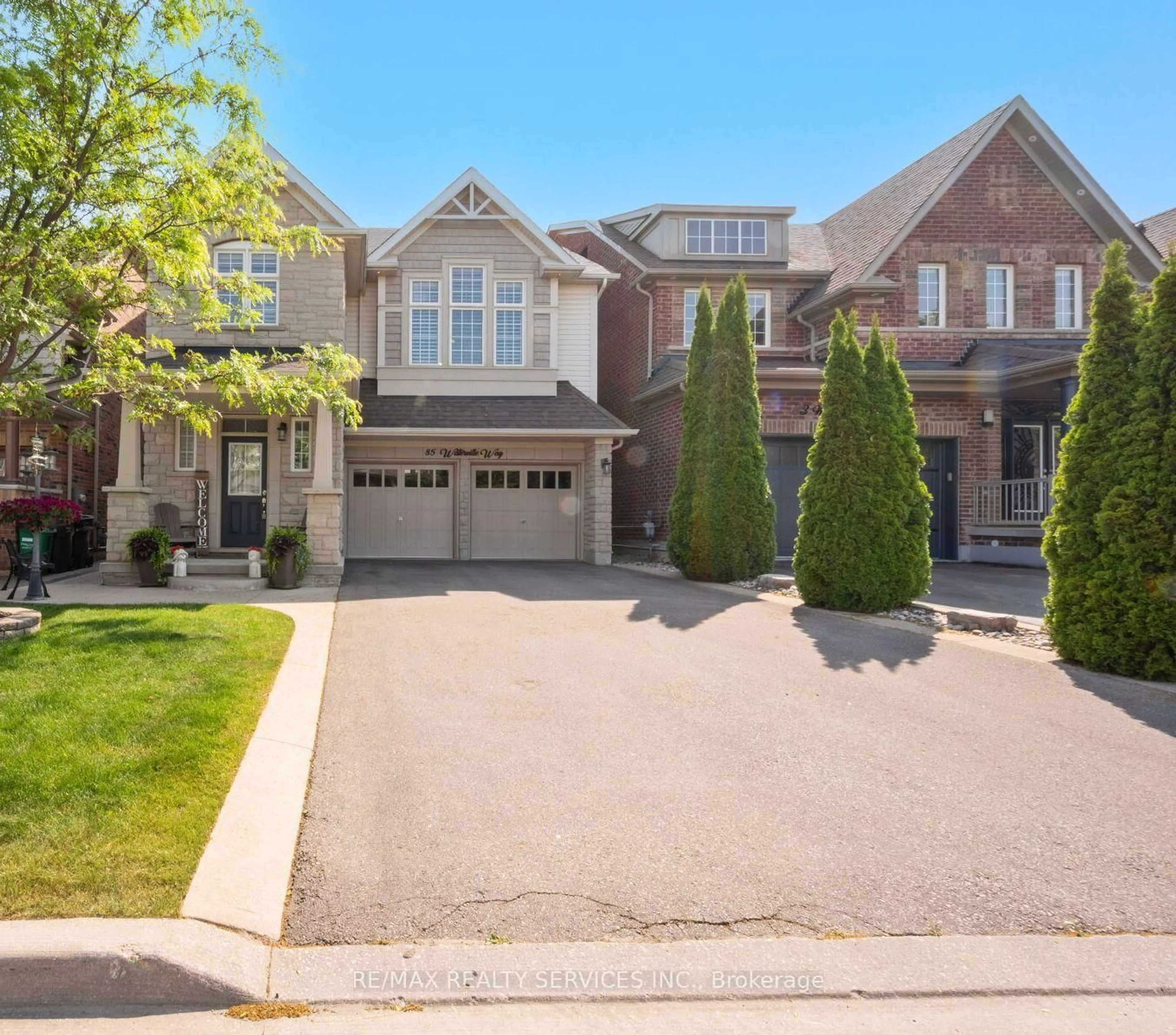 Home with brick exterior material, street for 85 Waterville Way, Caledon Ontario L7C 3P2