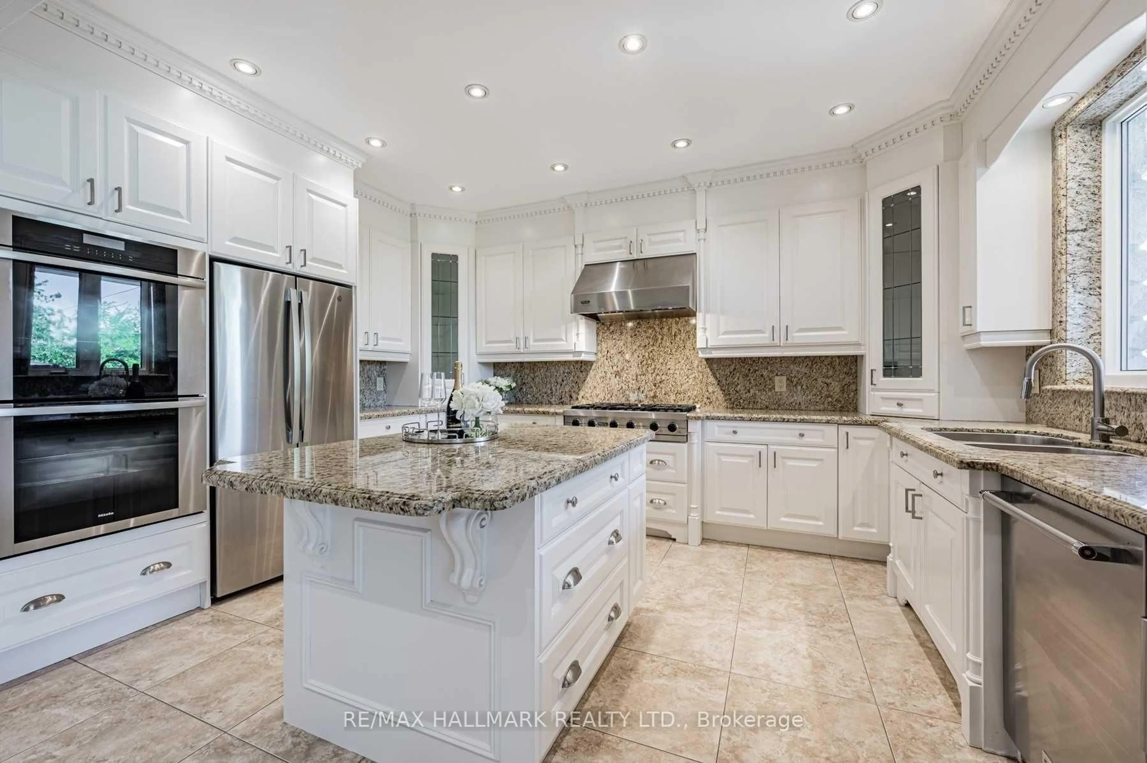 Contemporary kitchen, ceramic/tile floor for 12 Highland Hill, Toronto Ontario M6A 2P8