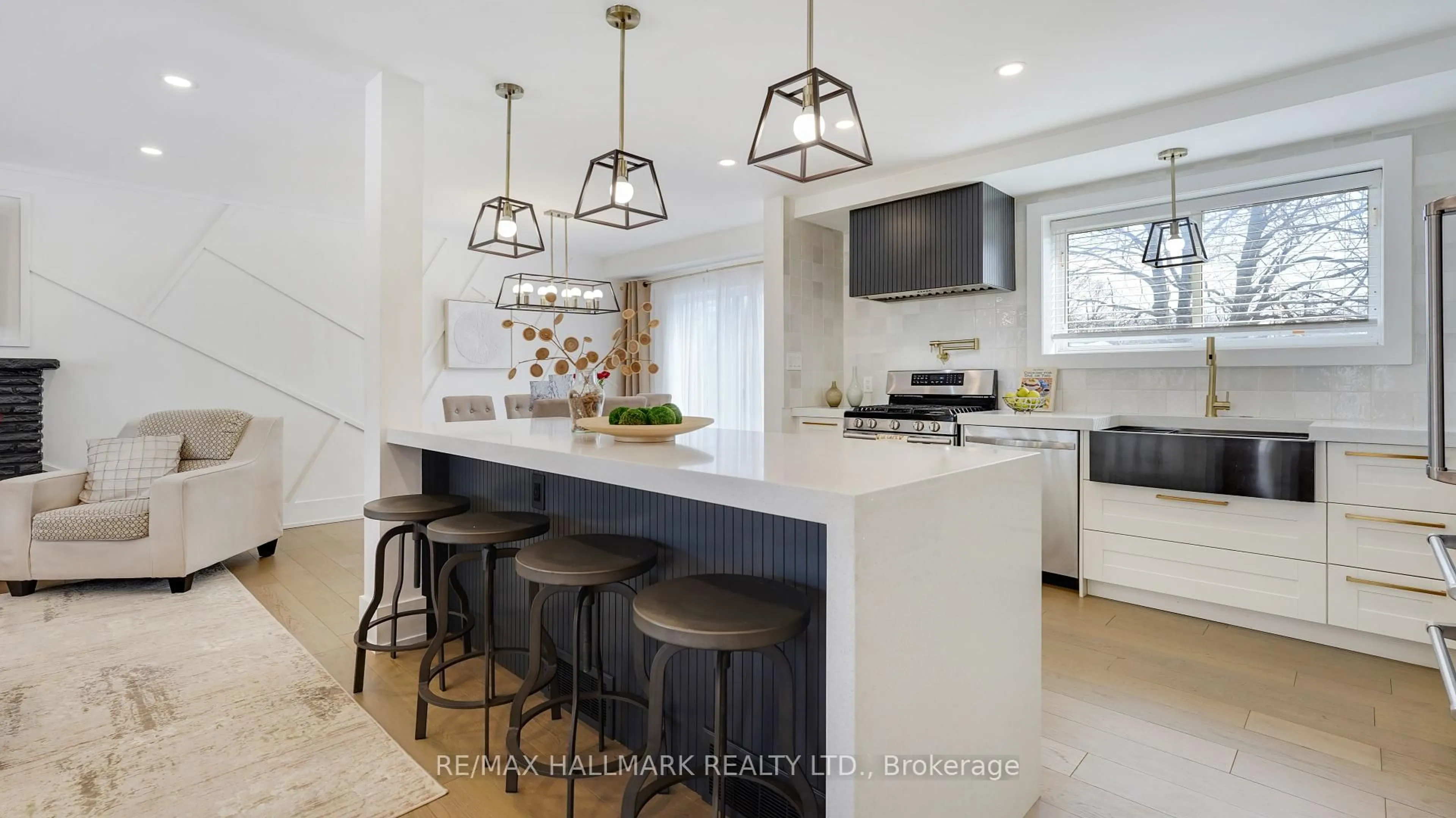 Open concept kitchen, ceramic/tile floor for 83 Shendale Dr, Toronto Ontario M9W 2B6