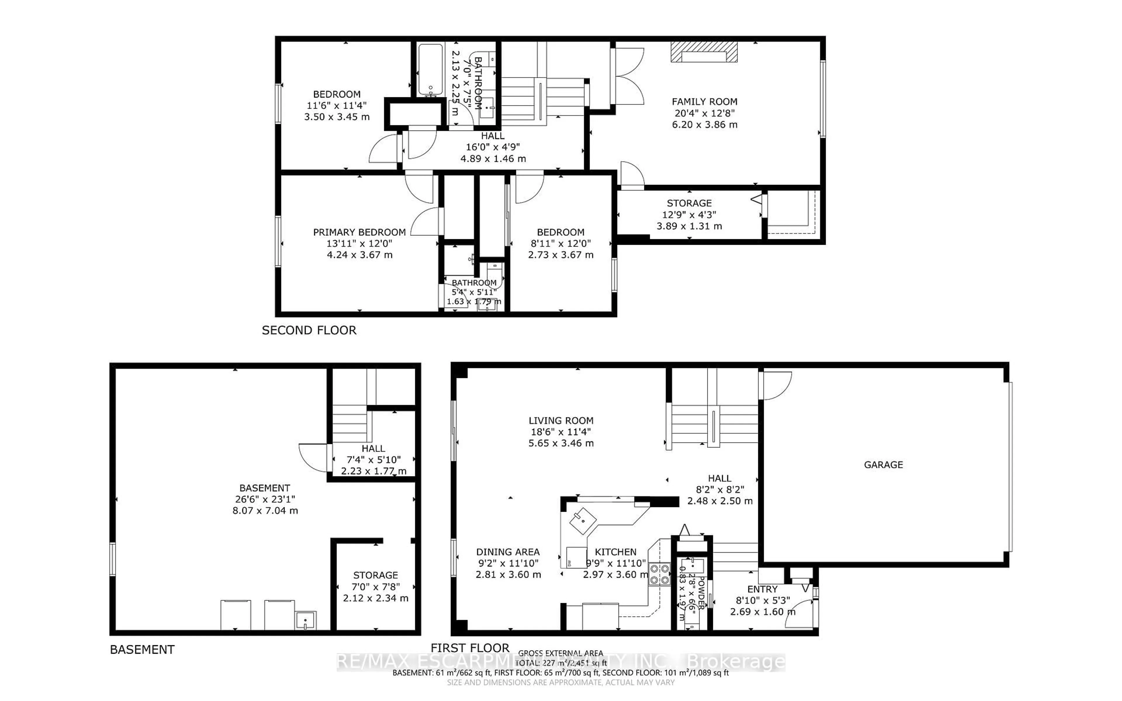 Floor plan for 6291 Starfield Cres, Mississauga Ontario L5N 1X3