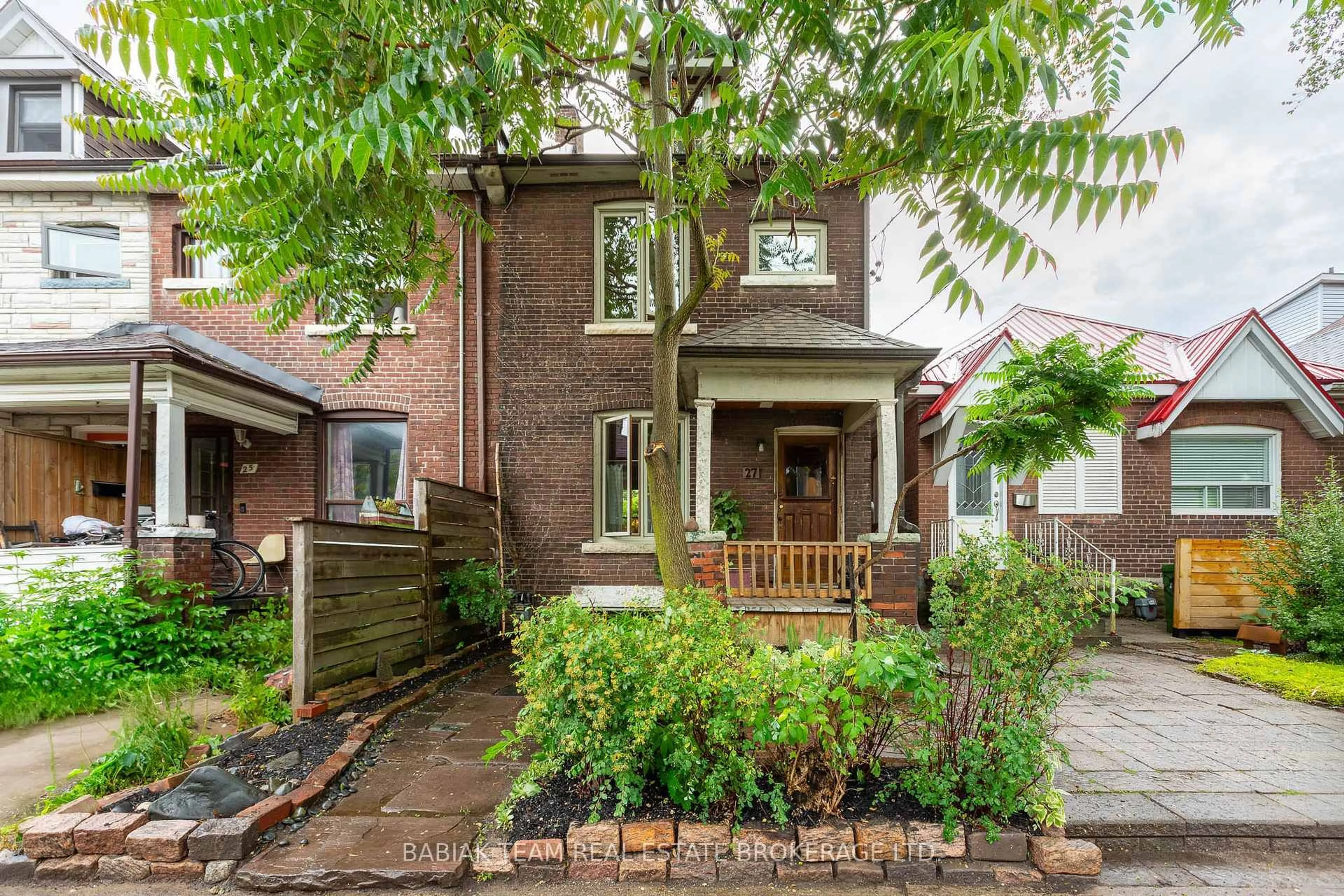 Home with brick exterior material, street for 27 Hook Ave, Toronto Ontario M6P 1T3