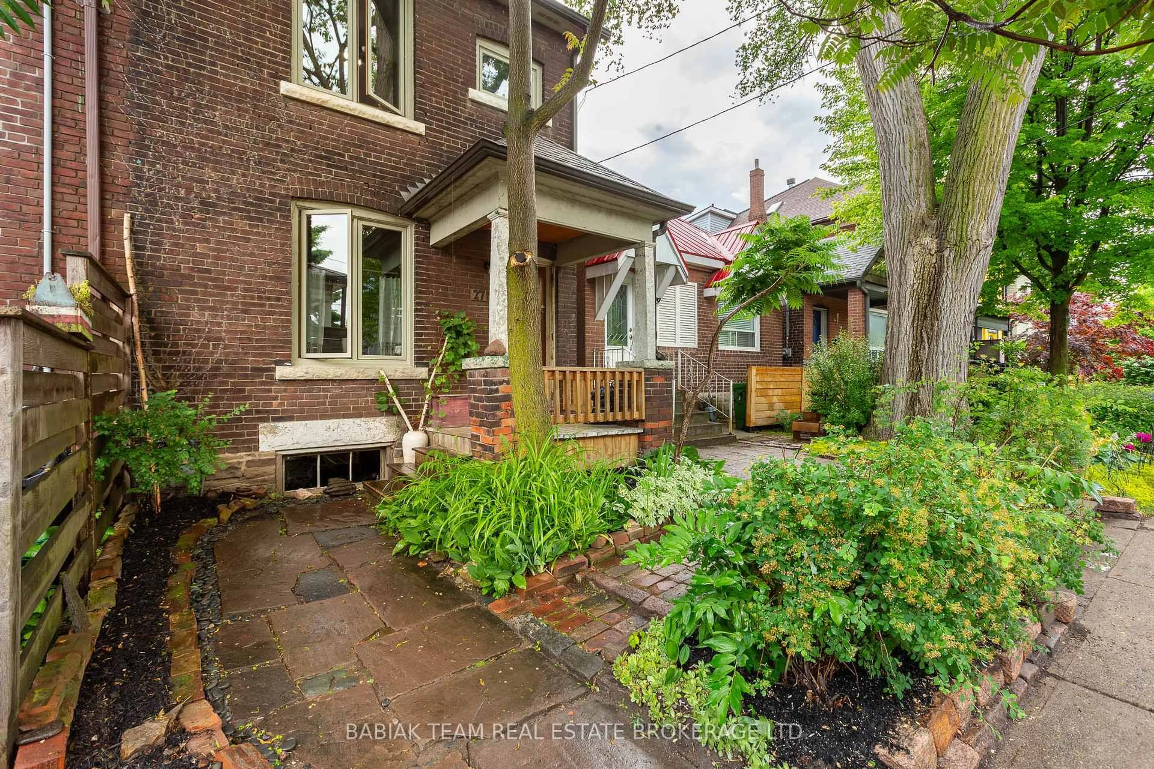Home with brick exterior material, street for 27 Hook Ave, Toronto Ontario M6P 1T3