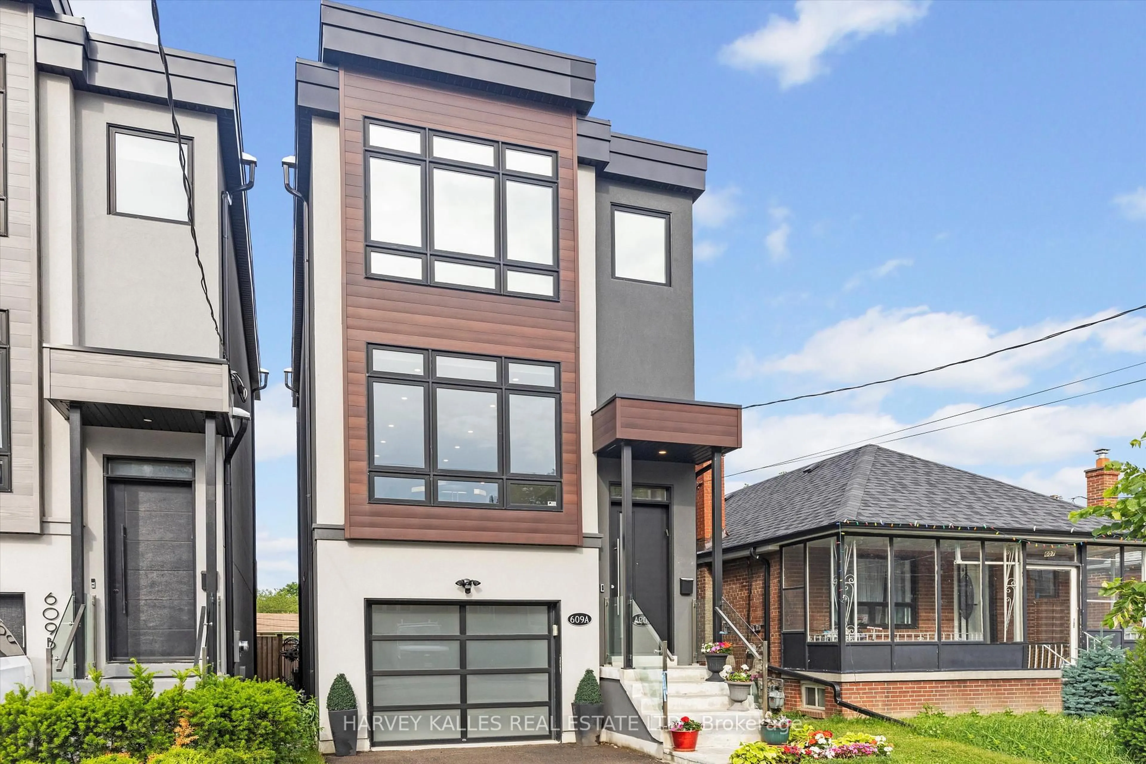 Home with brick exterior material, street for 609A Harvie Ave, Toronto Ontario M6E 4M3