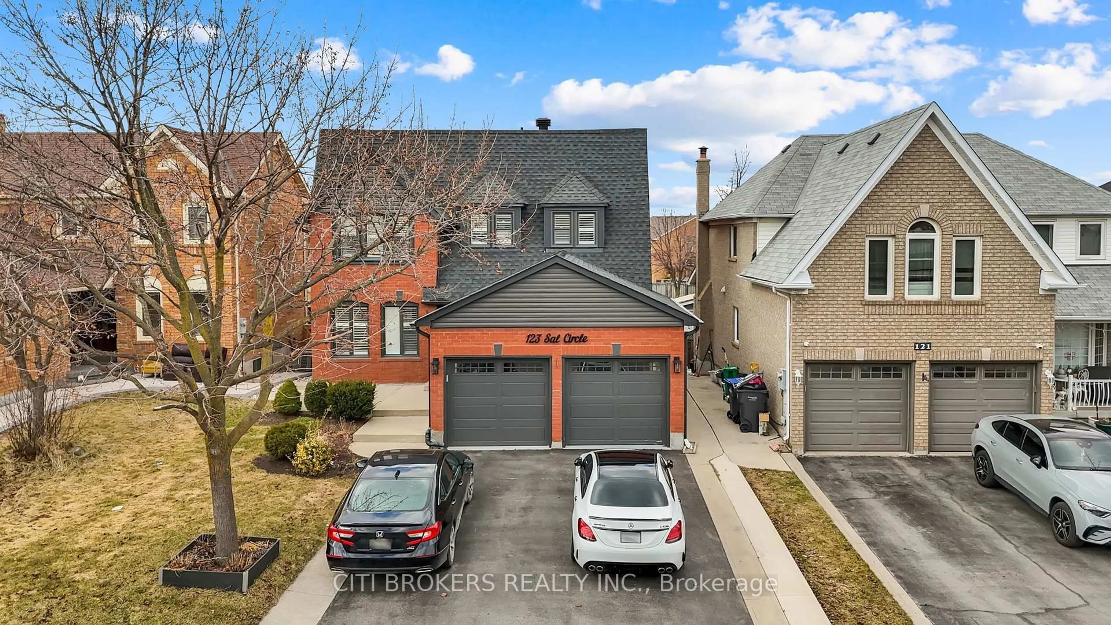 Home with brick exterior material, street for 123 Sal Circ, Brampton Ontario L6R 1H5