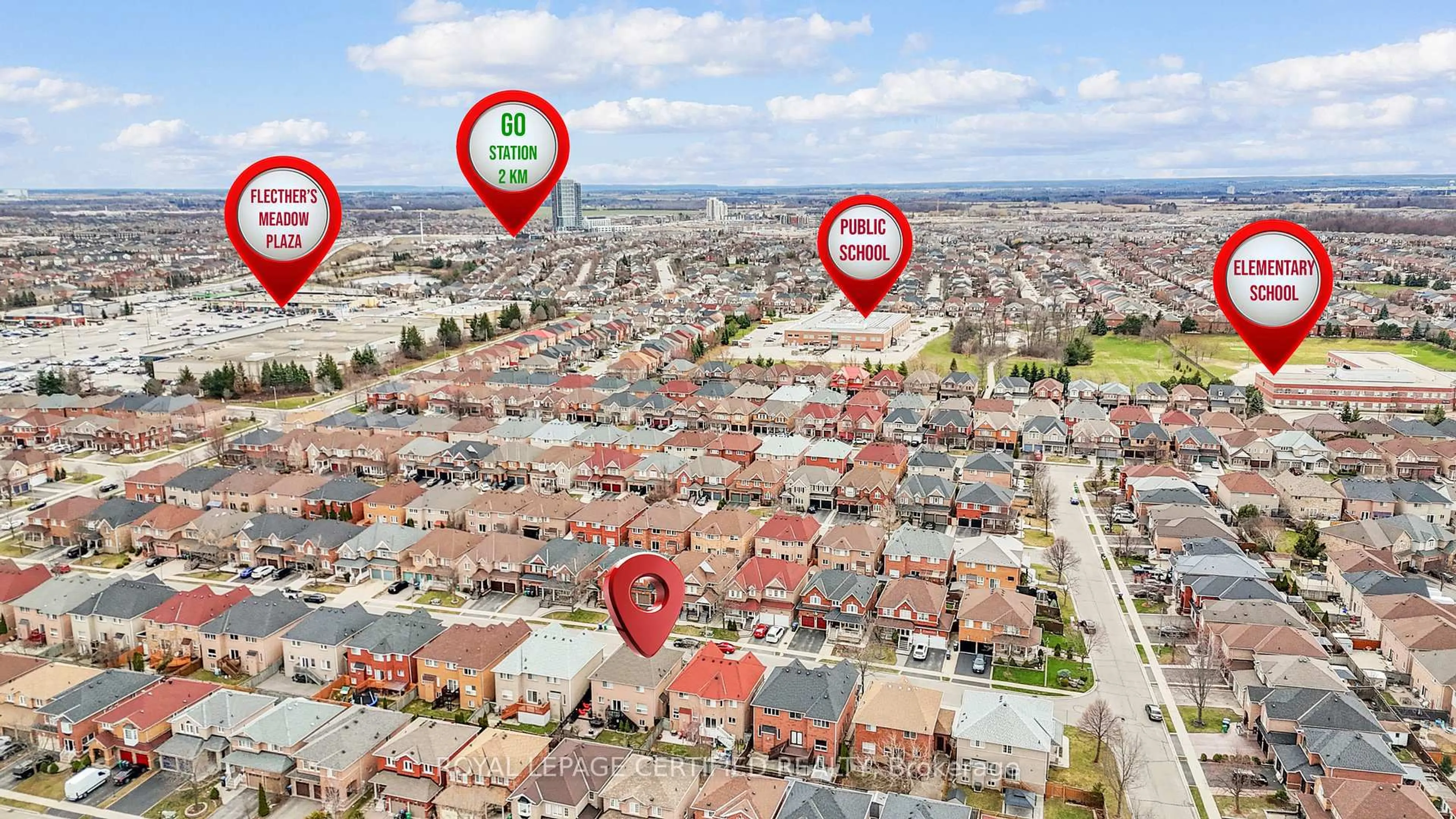 A pic from outside/outdoor area/front of a property/back of a property/a pic from drone, street for 23 Foxmere Rd, Brampton Ontario L7A 1S4