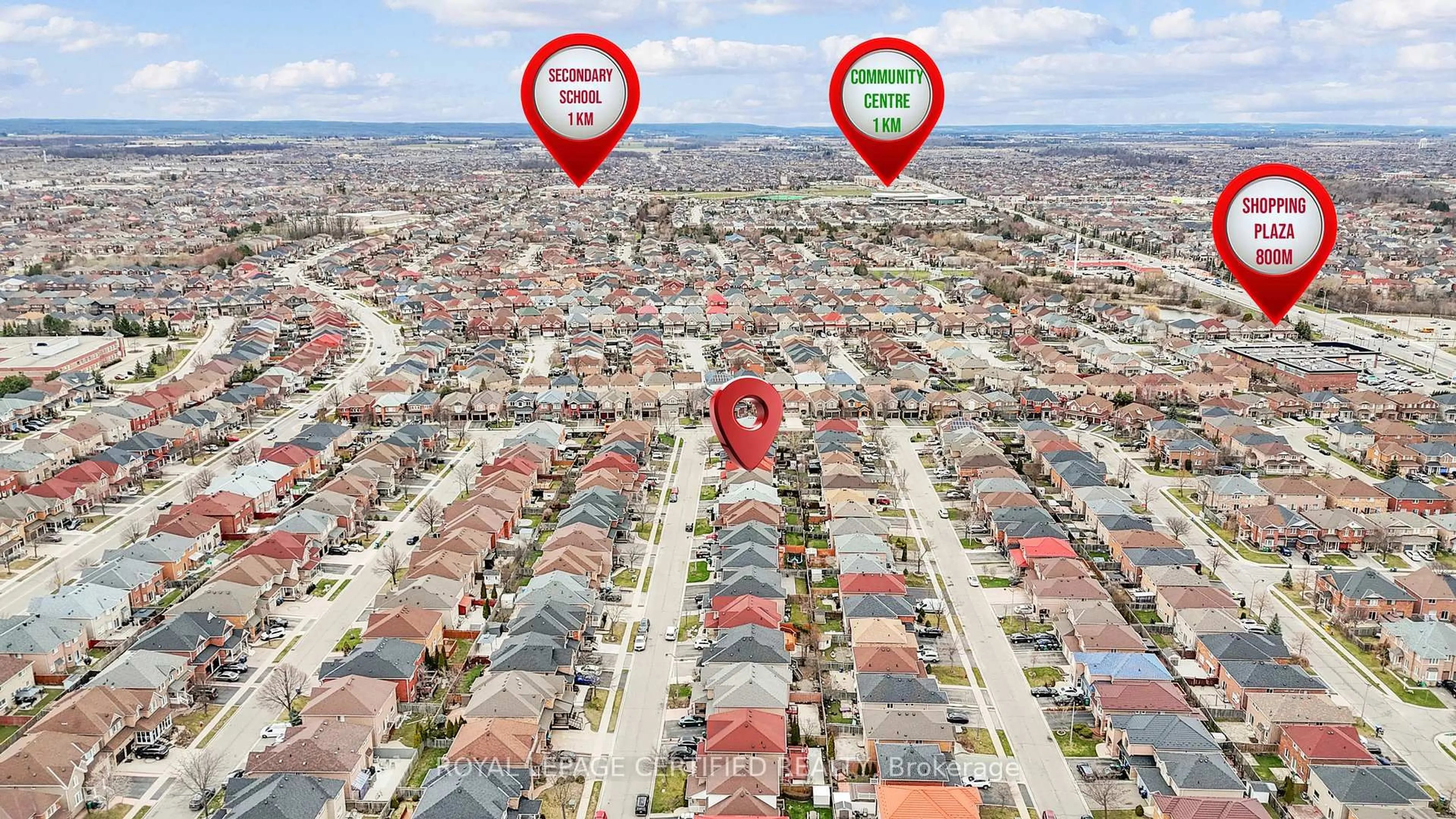 A pic from outside/outdoor area/front of a property/back of a property/a pic from drone, street for 23 Foxmere Rd, Brampton Ontario L7A 1S4