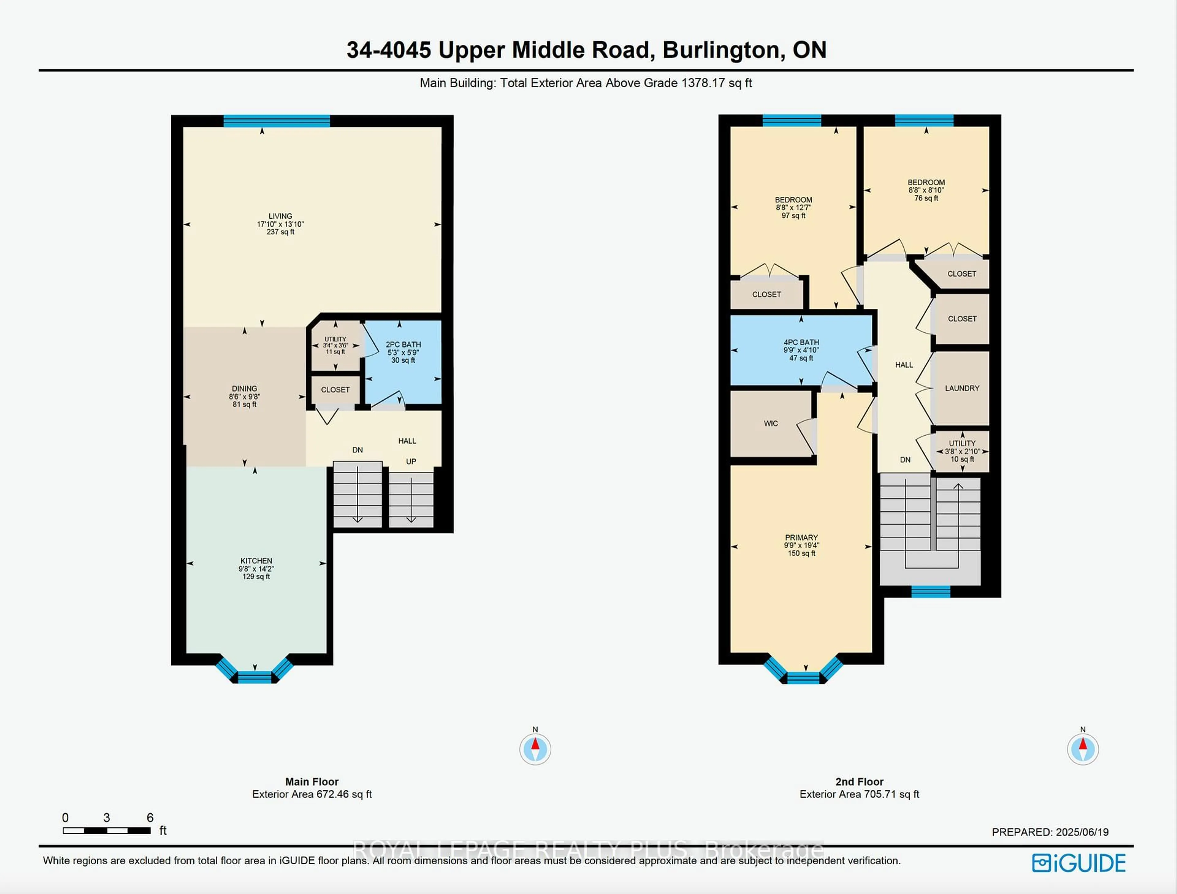 Floor plan for 4045 Upper Middle Rd #34, Burlington Ontario L7M 4S9