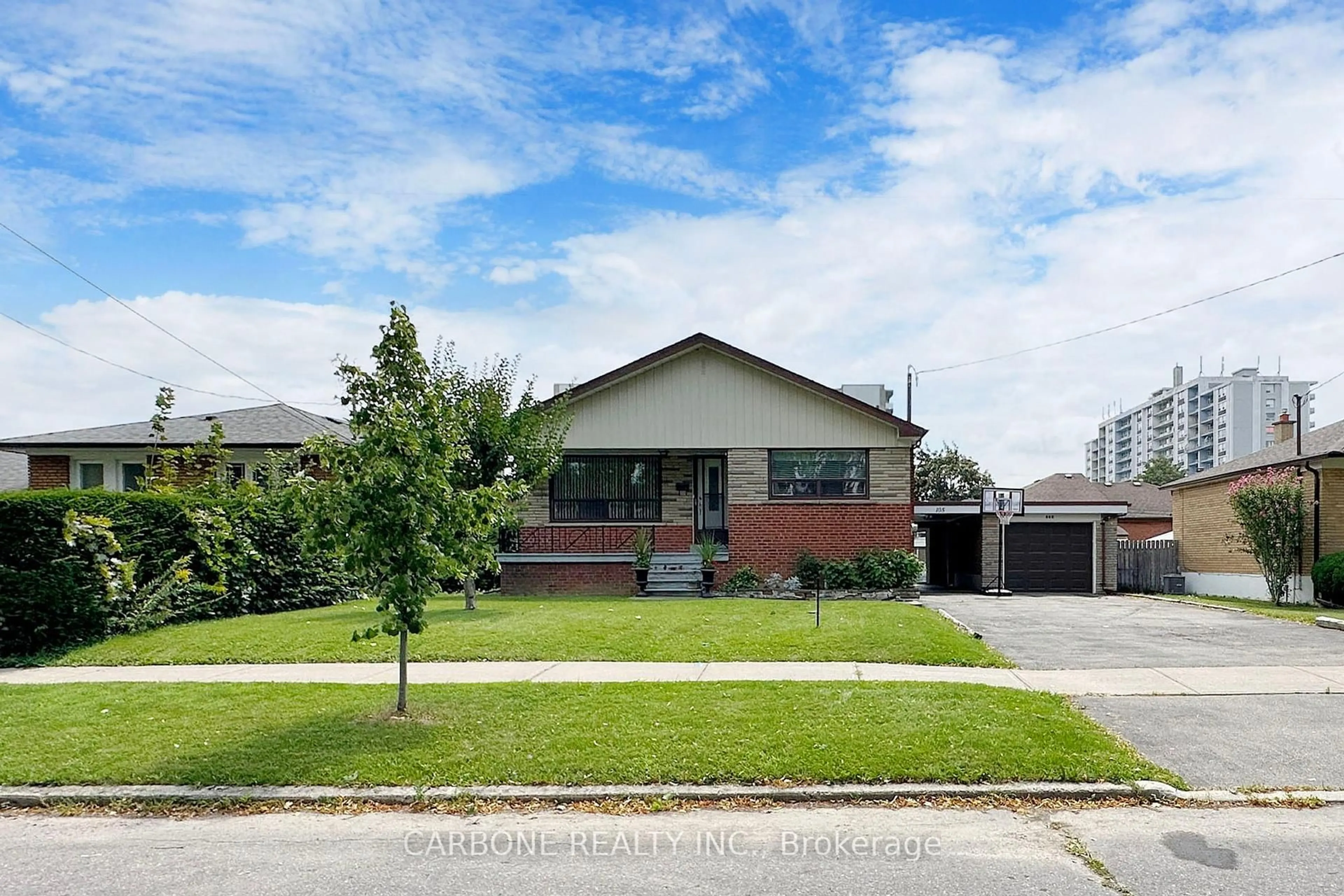 Home with brick exterior material, street for 105 Hallsport Cres, Toronto Ontario M3M 2K5