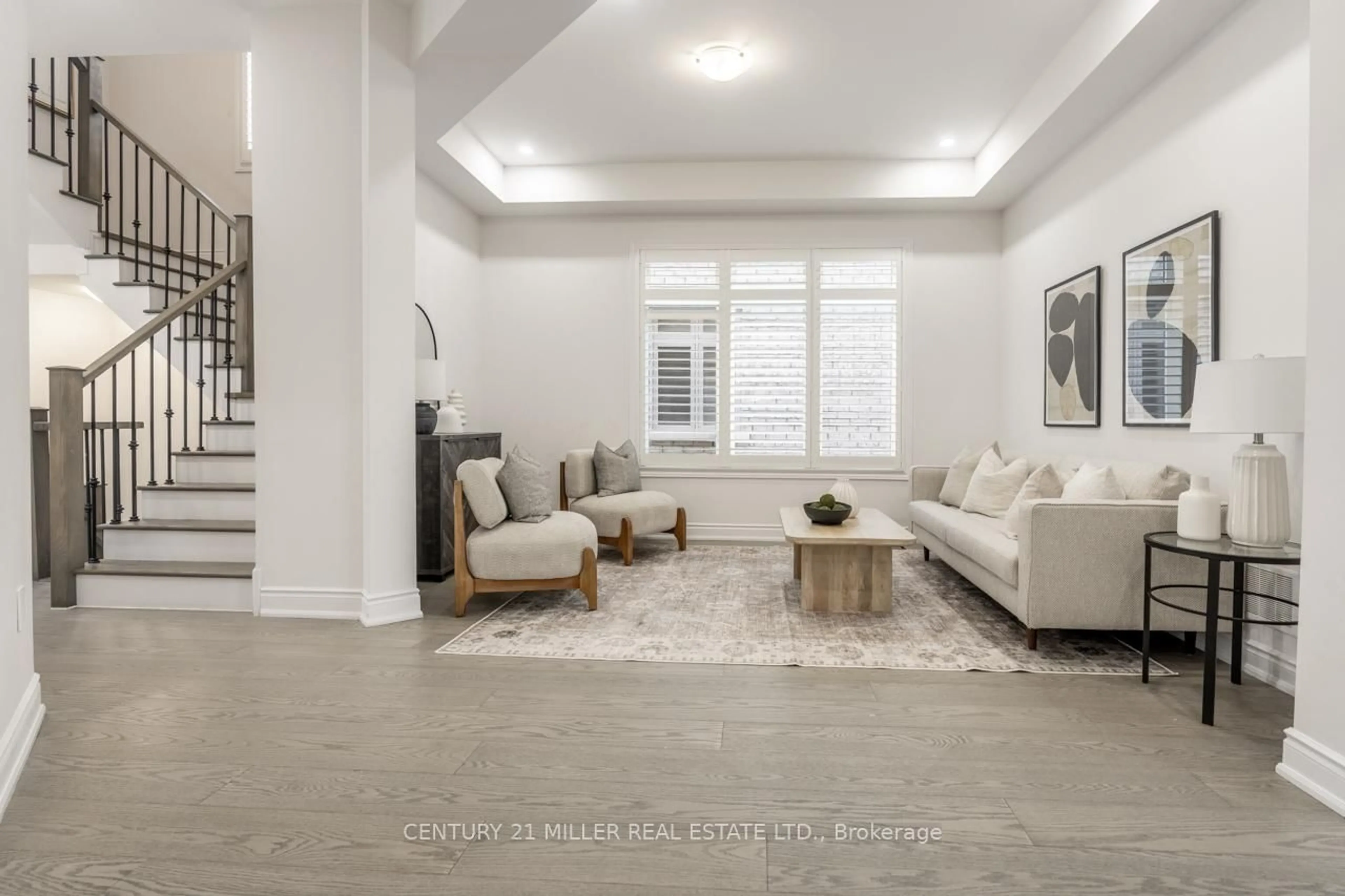 Living room with furniture, ceramic/tile floor for 3429 Post Rd, Oakville Ontario L6H 0Y4