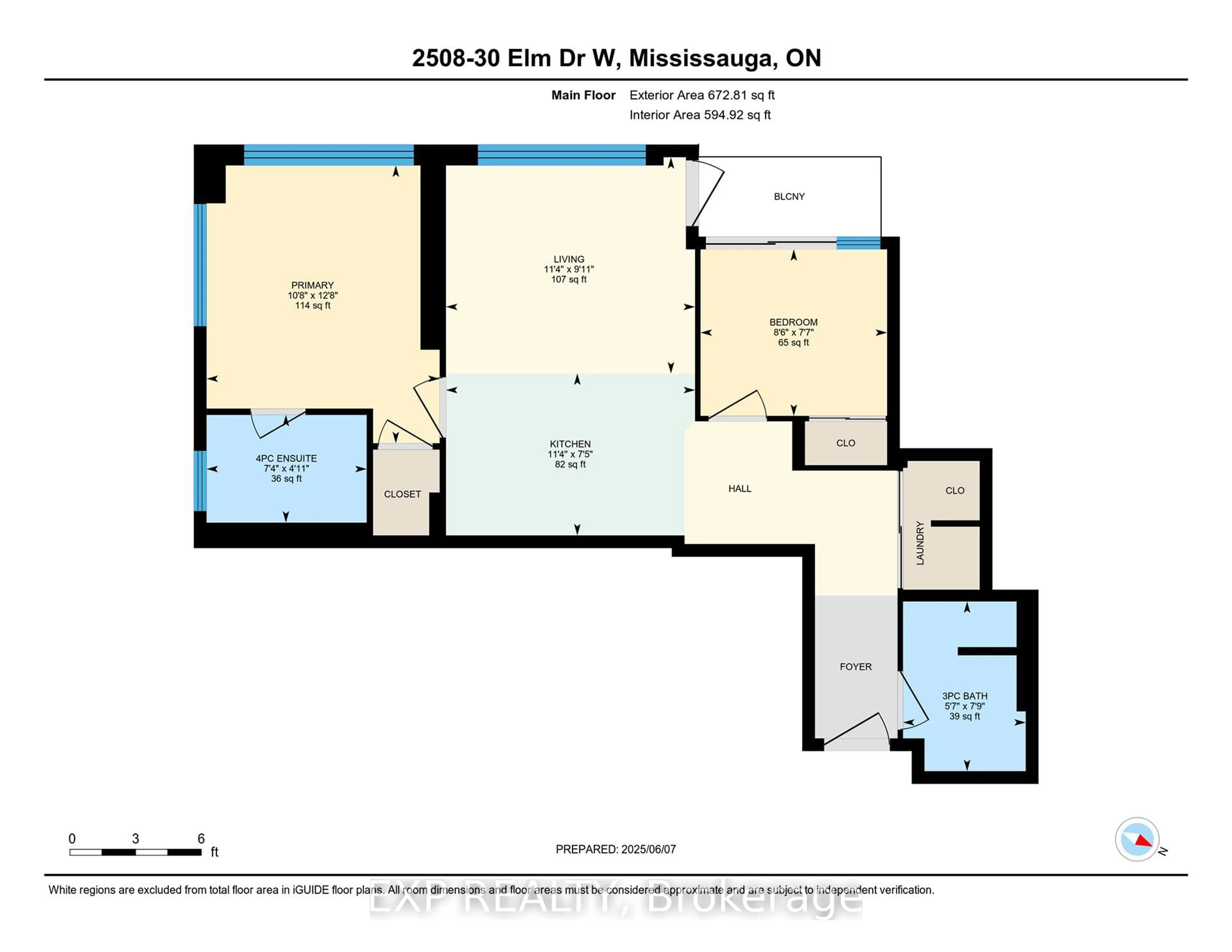 Floor plan for 30 Elm Dr #2508, Mississauga Ontario L5B 0N6