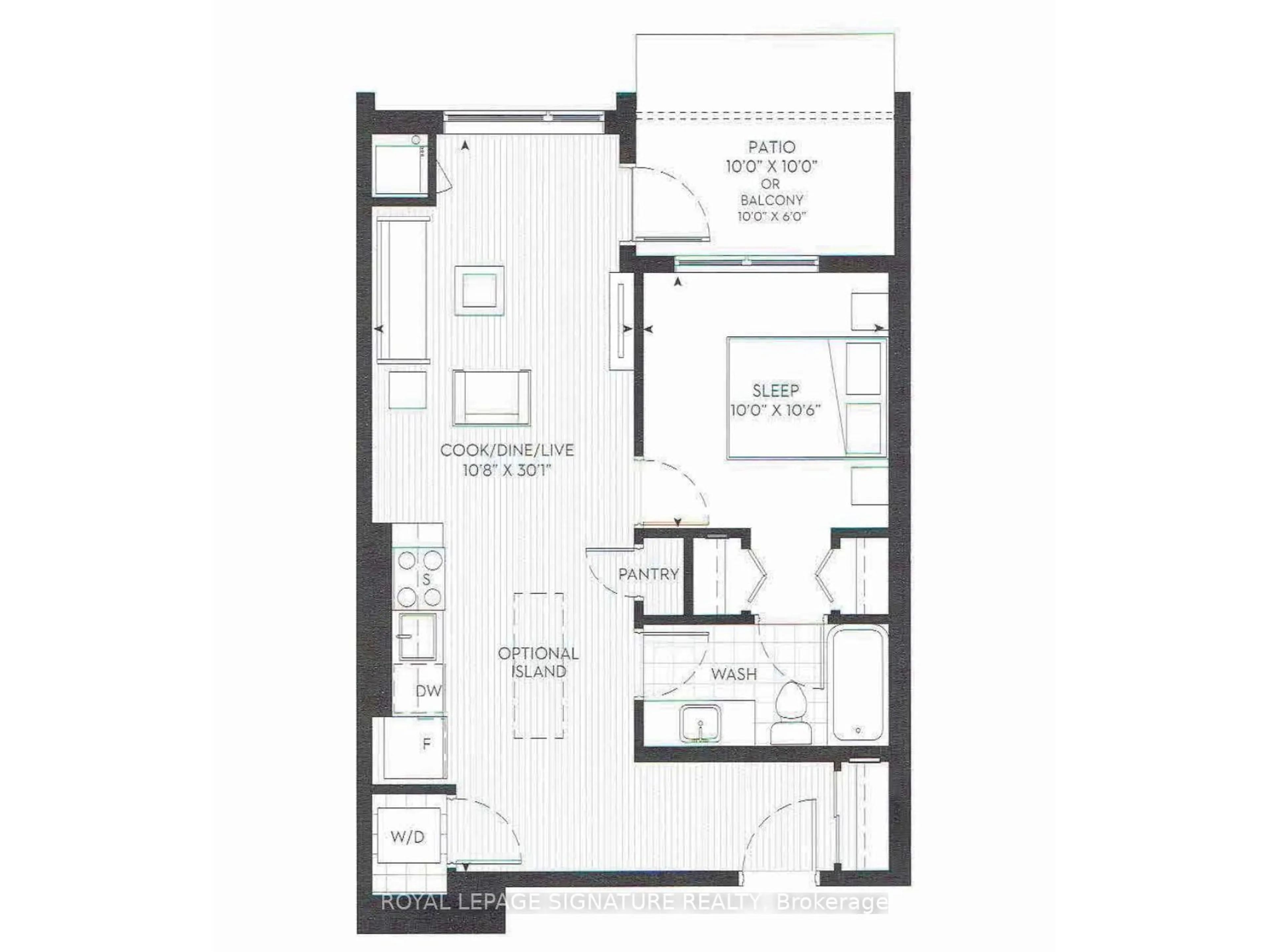 Floor plan for 210 Sabina Dr #308, Oakville Ontario L6H 0W6