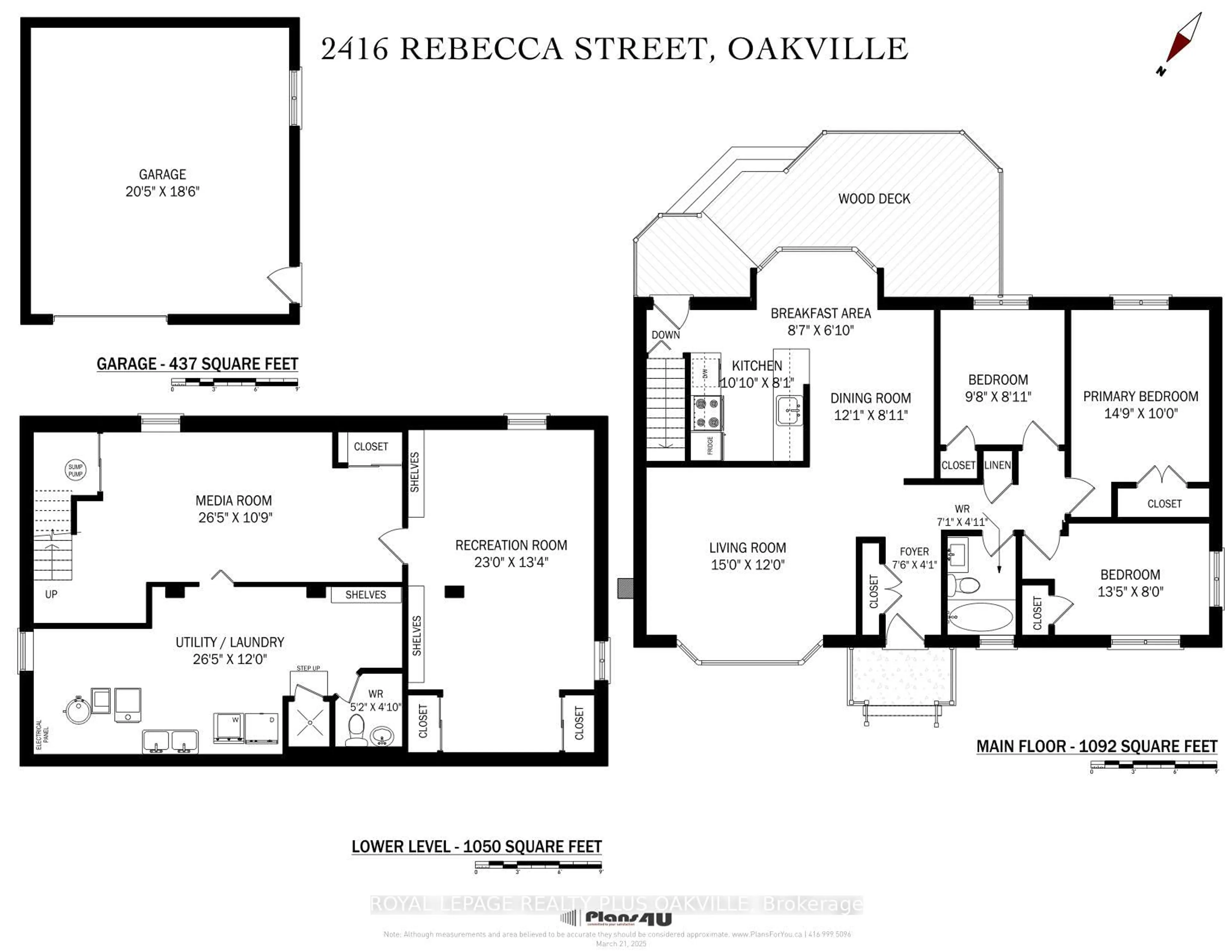 Floor plan for 2416 Rebecca St, Oakville Ontario L6L 2B2