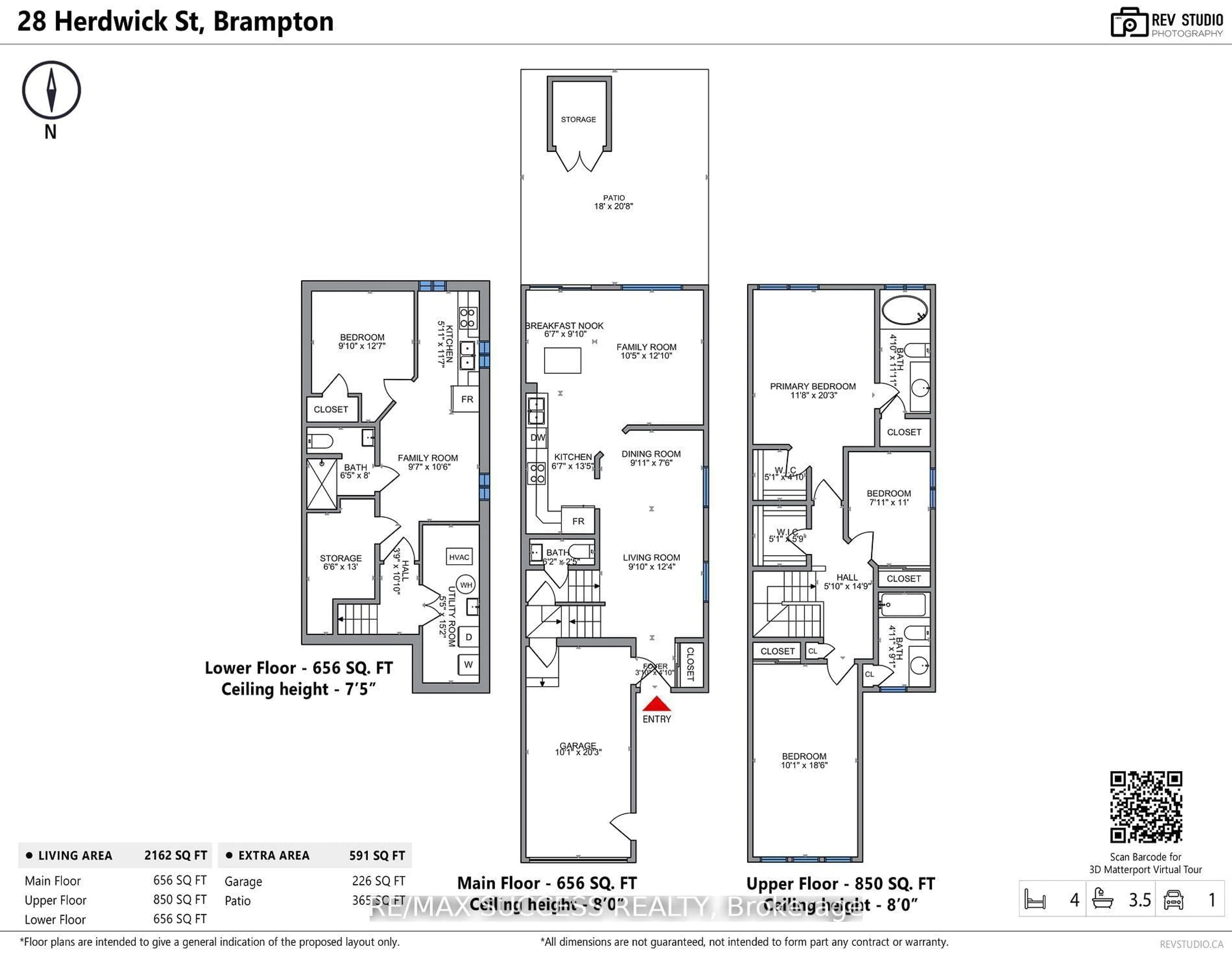 Floor plan for 28 Herdwick St, Brampton Ontario L6S 6L7