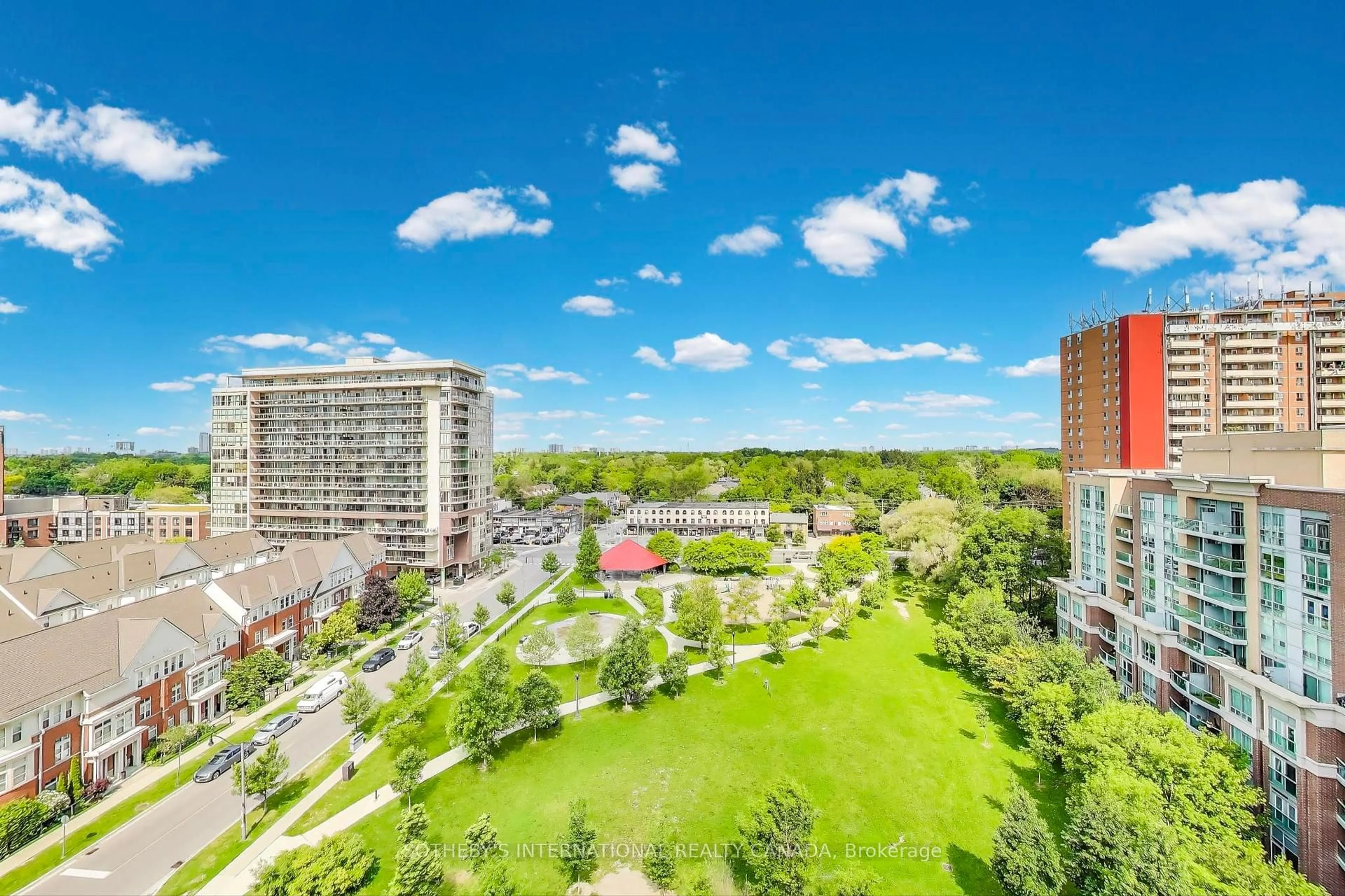 A pic from outside/outdoor area/front of a property/back of a property/a pic from drone, city buildings view from balcony for 11 Michael Power Pl #1111, Toronto Ontario M9A 5G3