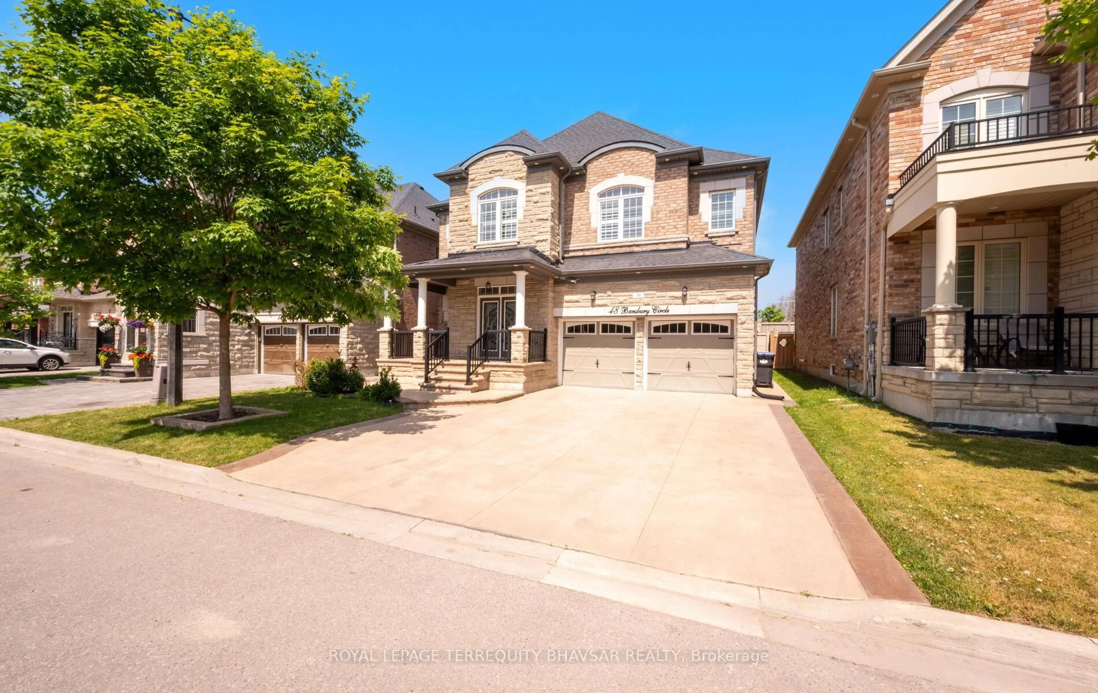 Home with brick exterior material, street for 48 Bansbury Circ, Brampton Ontario L6P 4H5