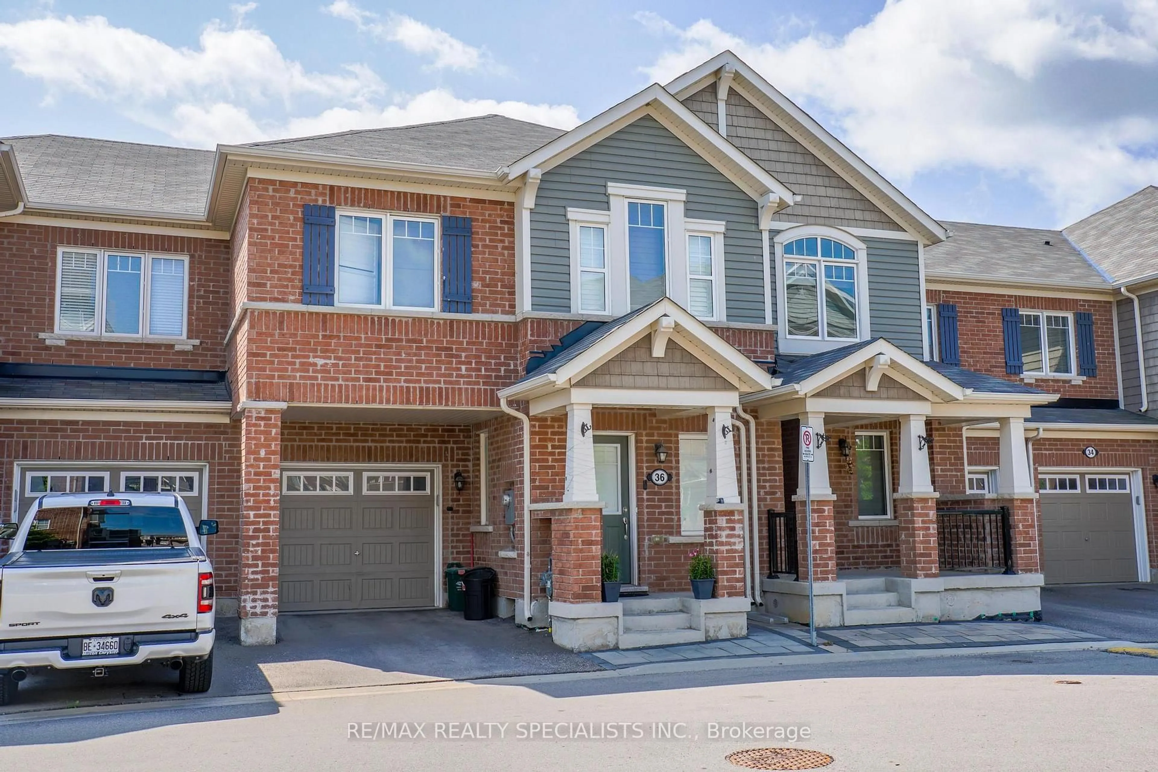 Home with brick exterior material, street for 1000 Asleton Blvd #36, Milton Ontario L9T 7K3