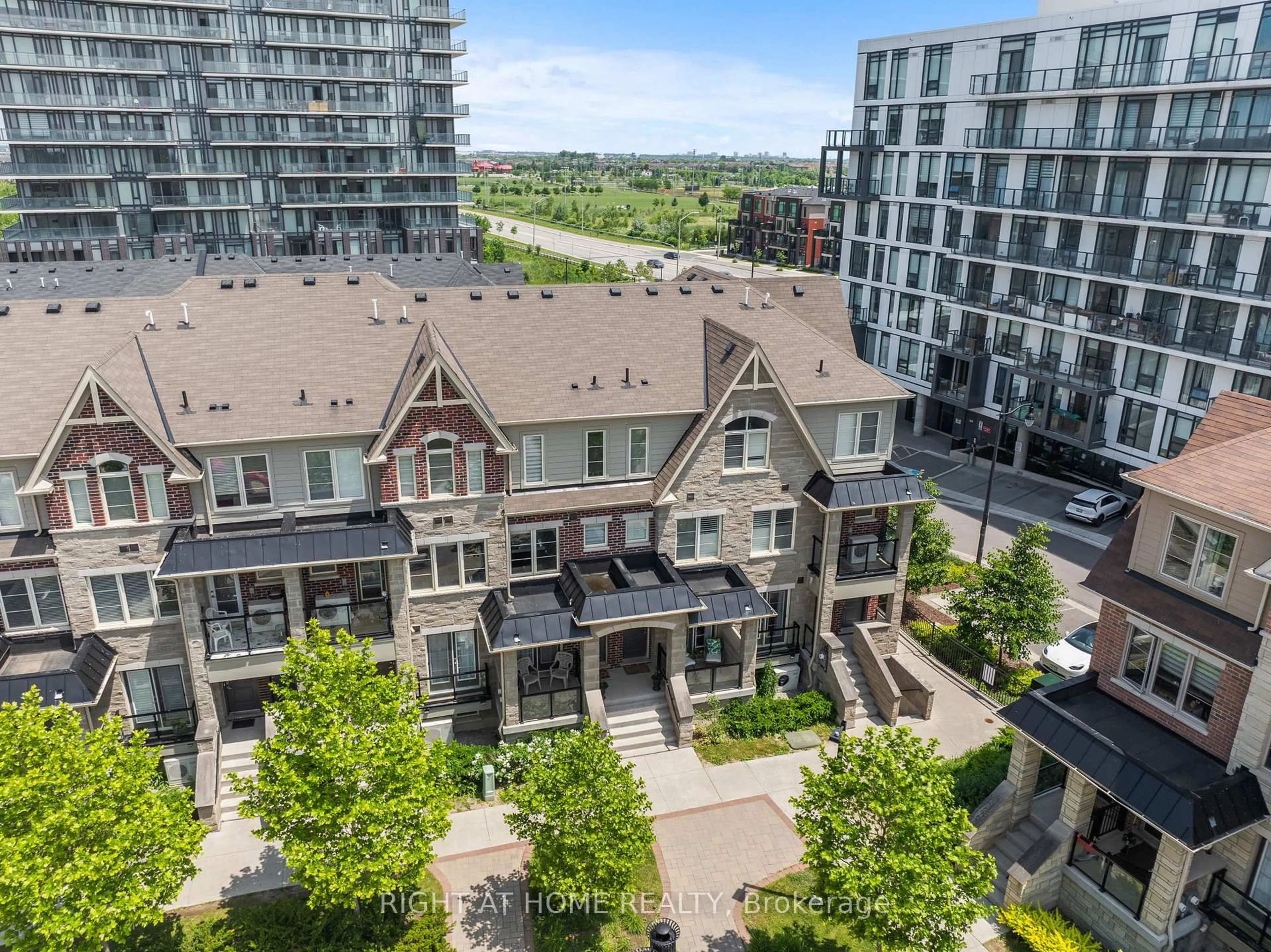 A pic from outside/outdoor area/front of a property/back of a property/a pic from drone, city buildings view from balcony for 200 Veterans Dr #178, Brampton Ontario L7A 4S6