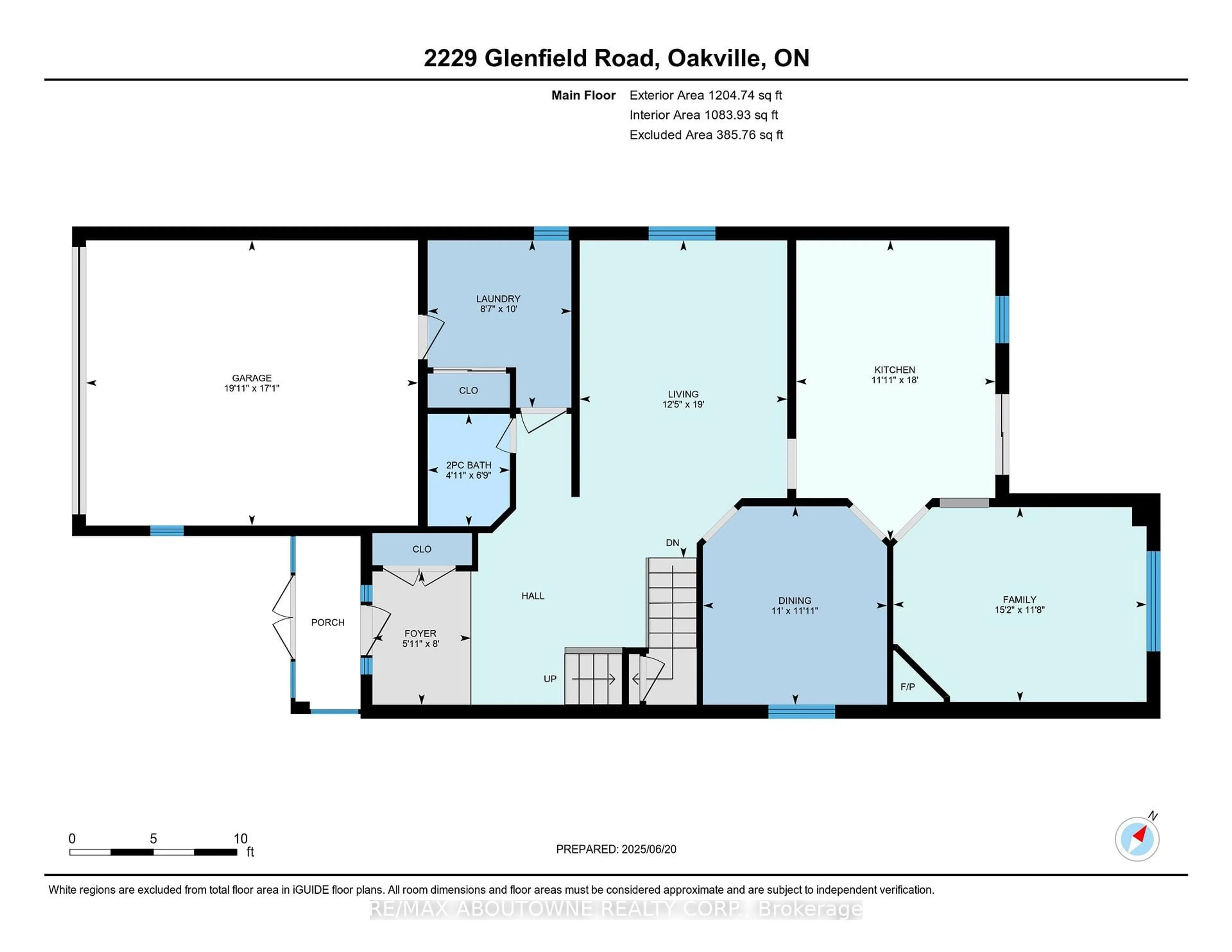 Floor plan for 2229 GLENFIELD Rd, Oakville Ontario L6M 3G7