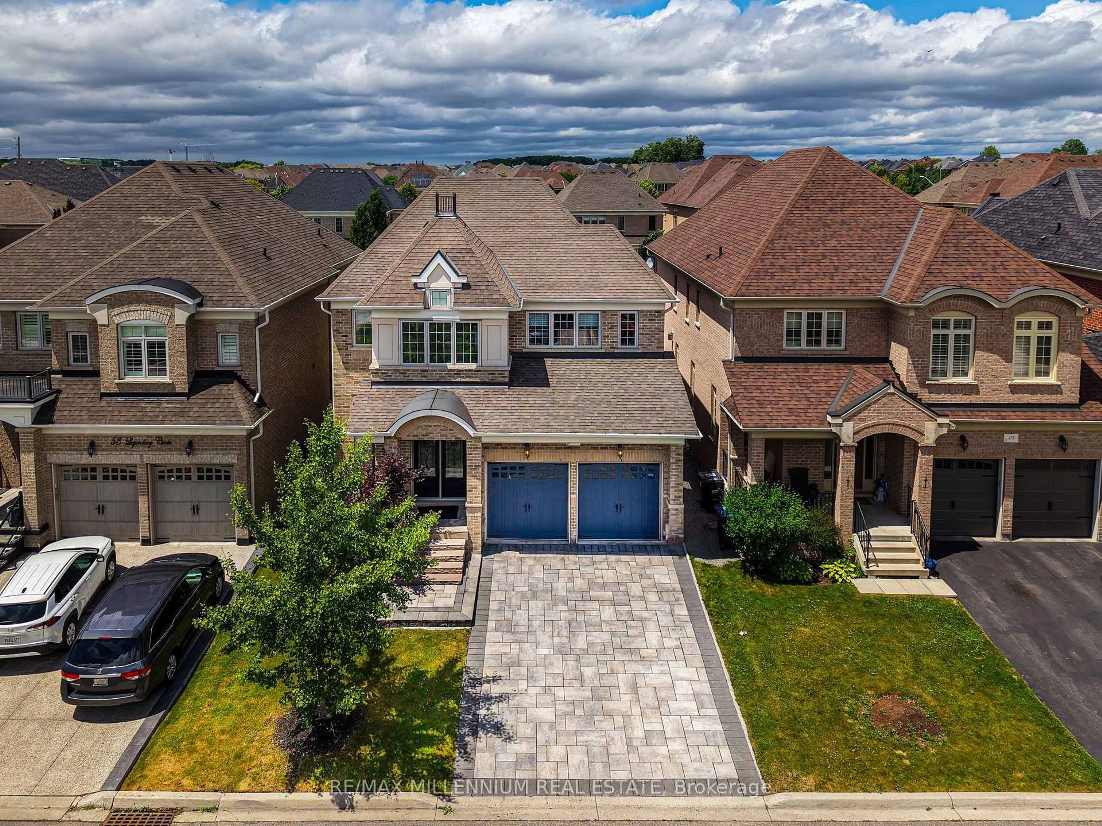A pic from outside/outdoor area/front of a property/back of a property/a pic from drone, street for 51 Legendary Circ, Brampton Ontario L6Y 0S1