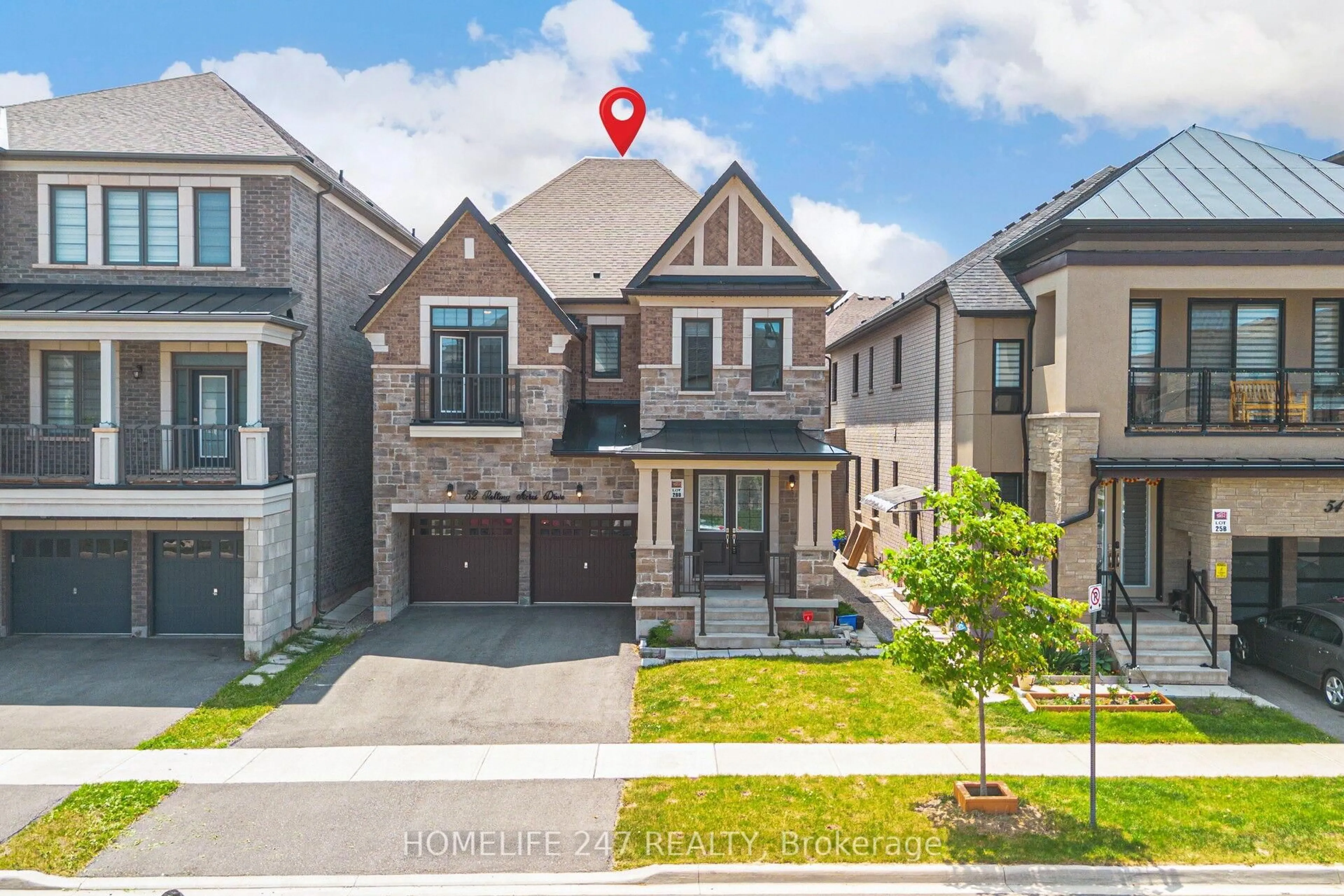 Home with brick exterior material, street for 52 Rolling Acres Dr, Brampton Ontario L6X 5R5