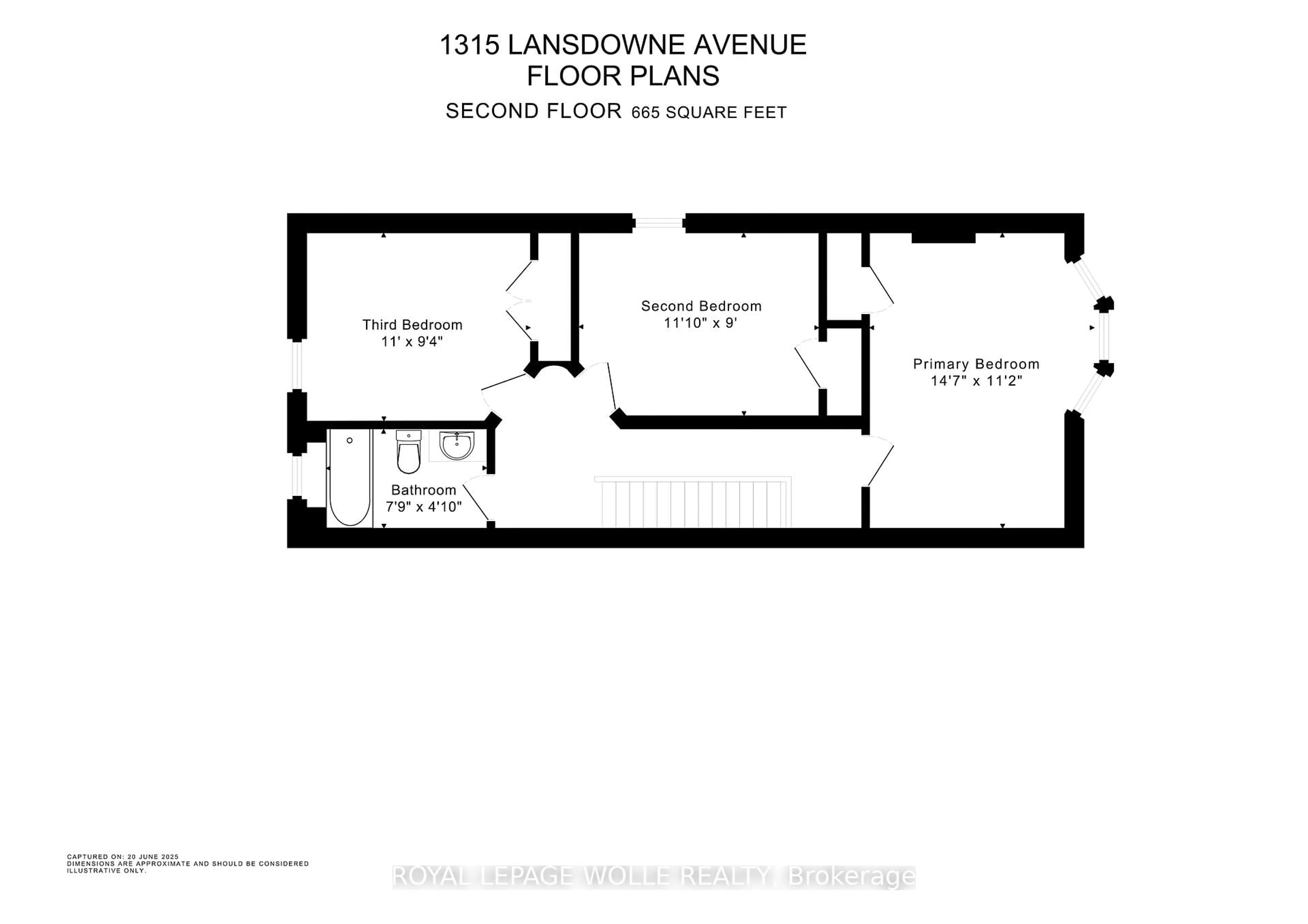 Floor plan for 1315 Lansdowne Ave, Toronto Ontario M6H 3Z9