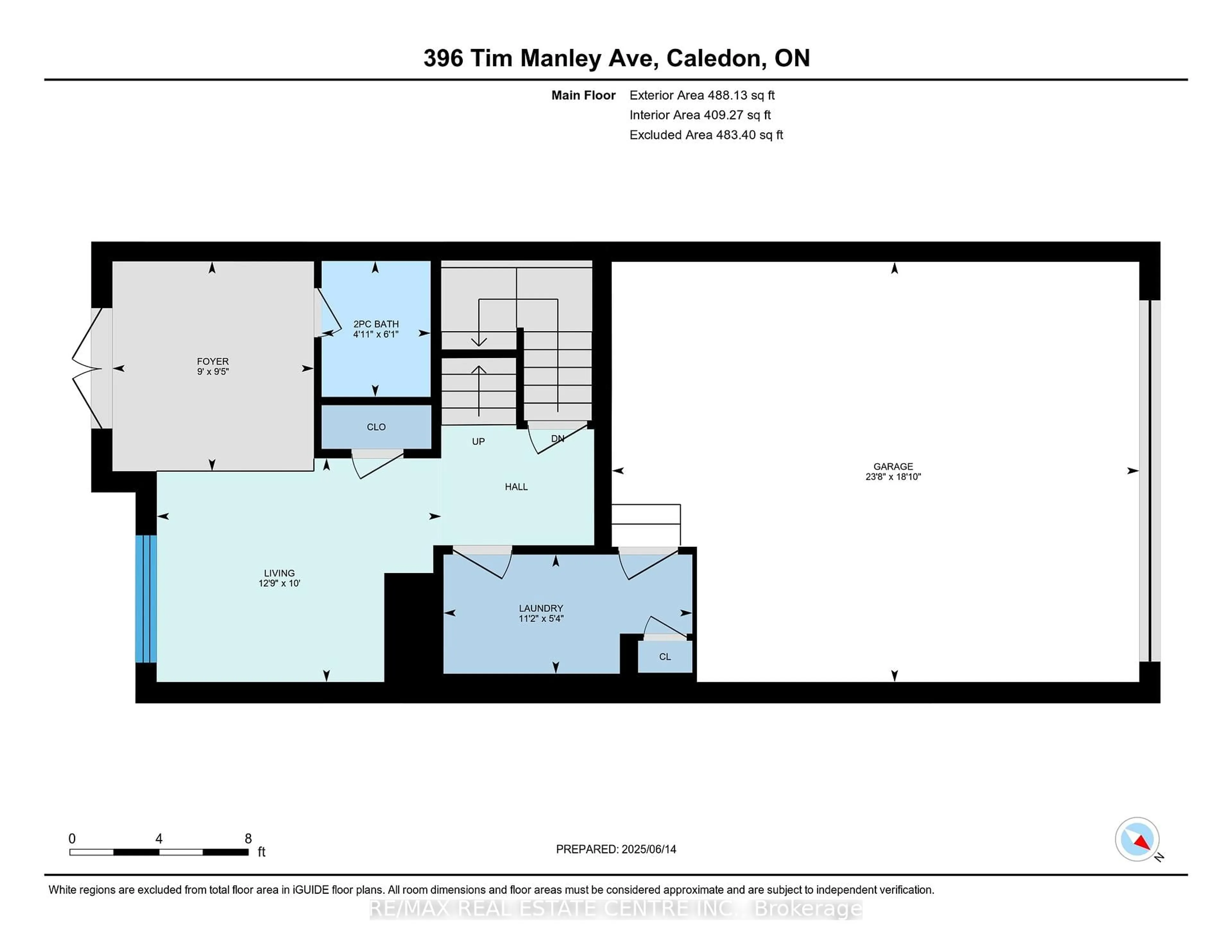 Floor plan for 396 Tim Manley Ave, Caledon Ontario L7C 1Z9