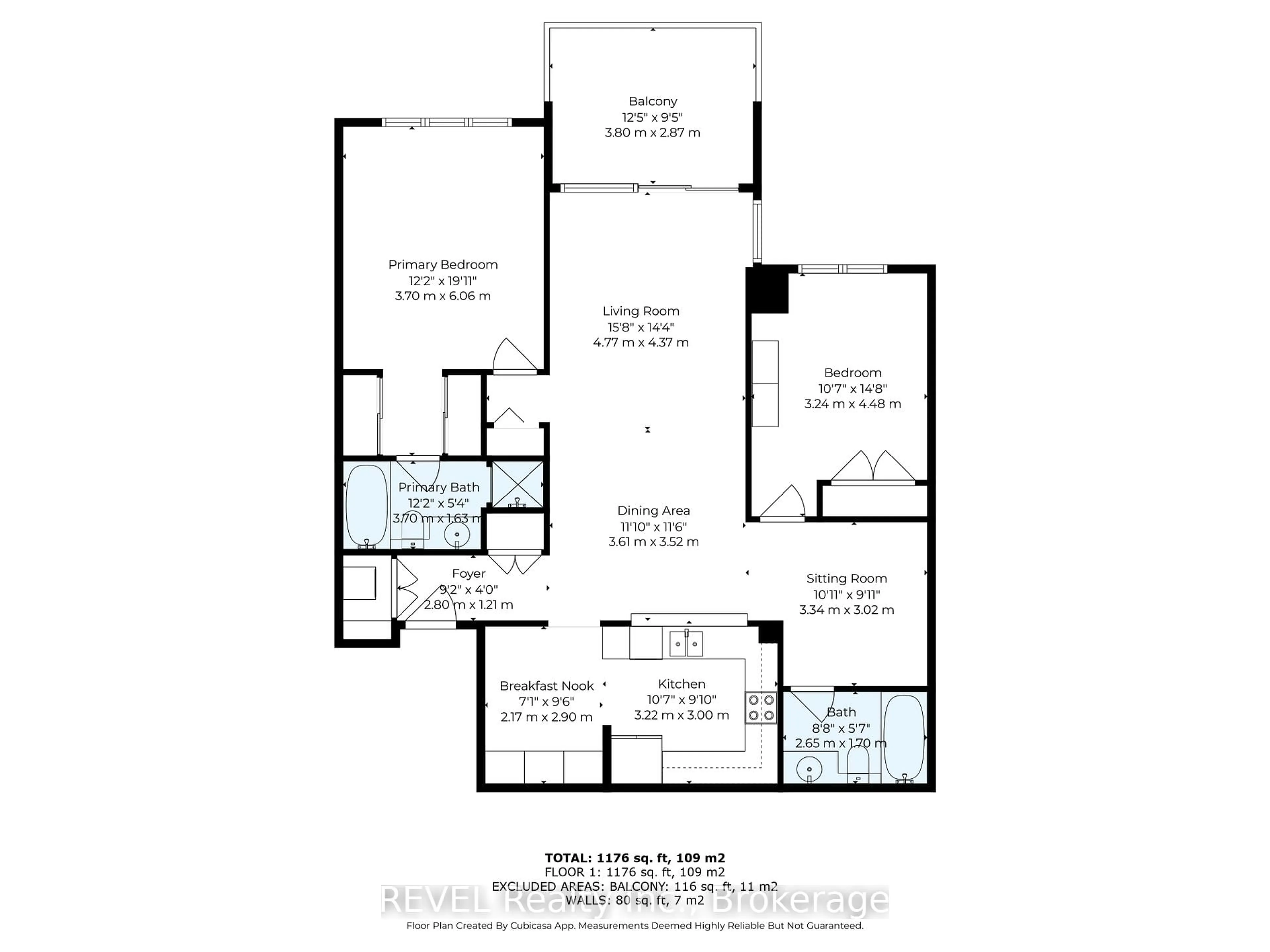 Floor plan for 442 Maple Ave #905, Burlington Ontario L7S 2L7