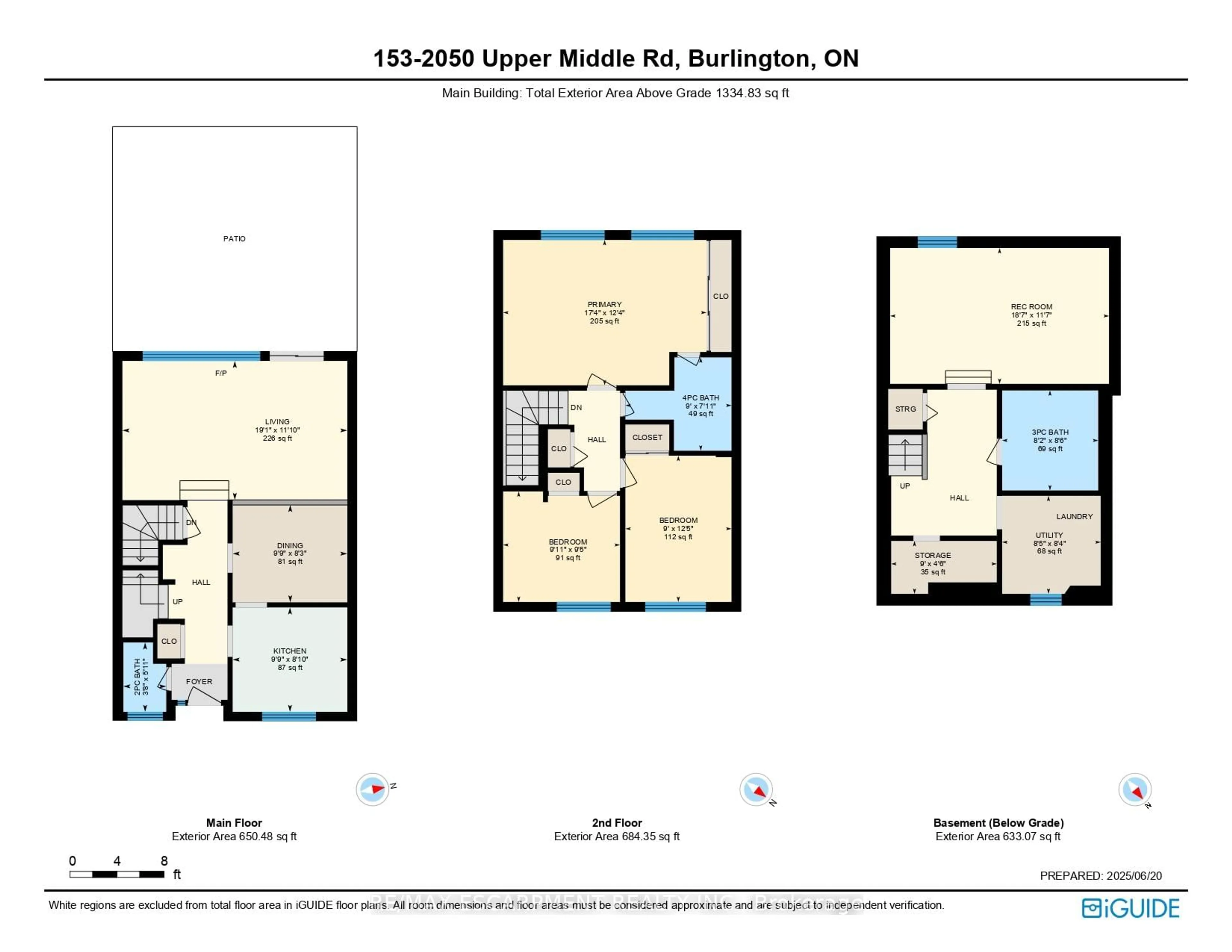 Floor plan for 2050 Upper Middle Rd #153, Burlington Ontario L7P 3R9