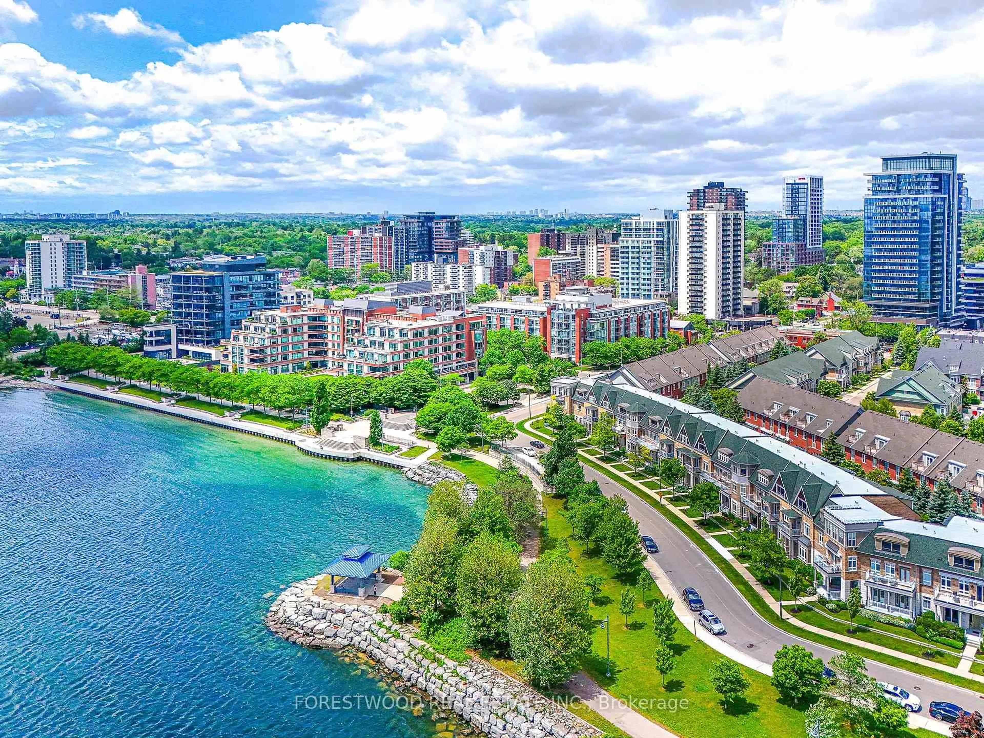 A pic from outside/outdoor area/front of a property/back of a property/a pic from drone, water/lake/river/ocean view for 80 Port St #603, Mississauga Ontario L5G 4V6