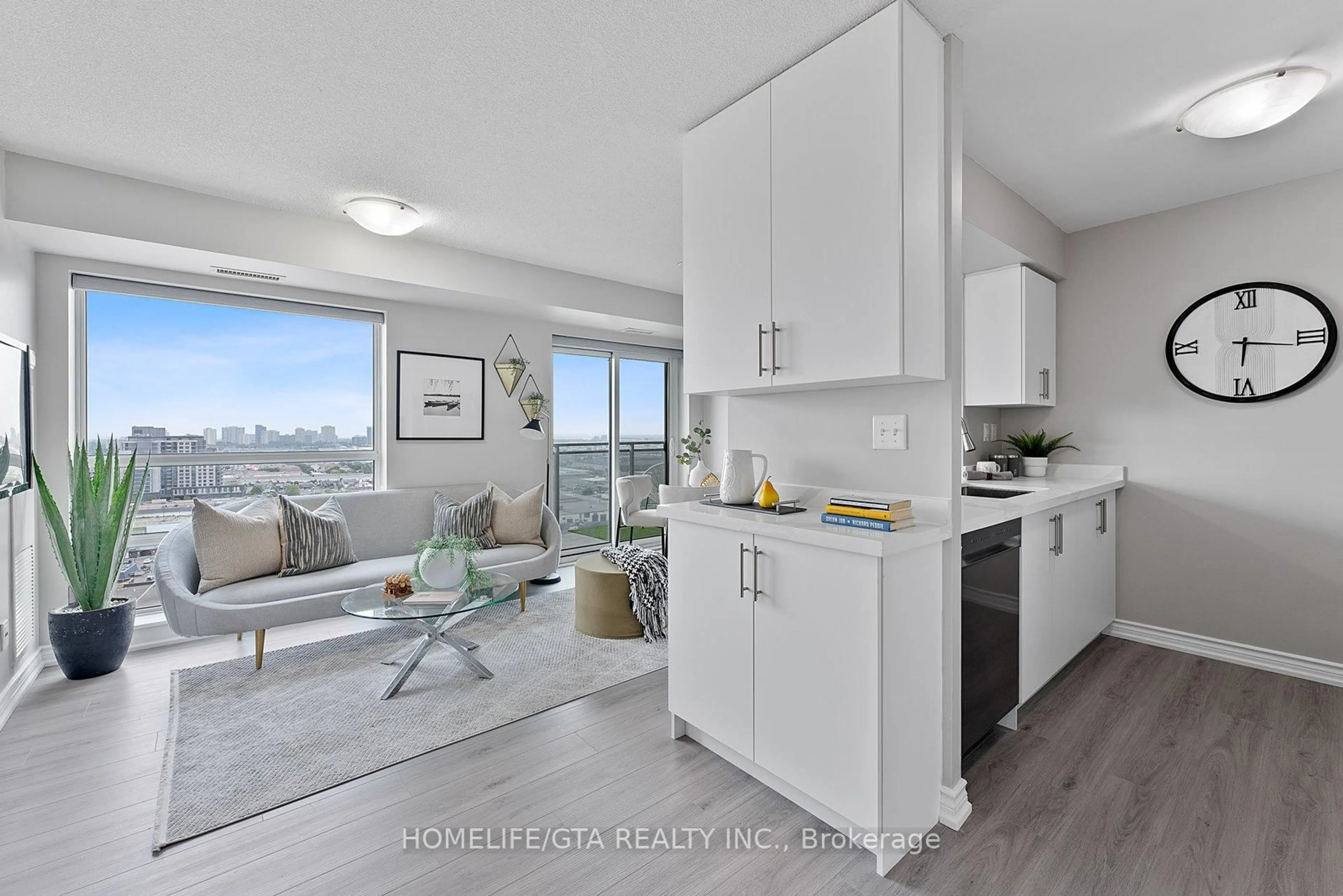 Open concept kitchen, unknown for 215 Queen St #1803, Brampton Ontario L6W 0A9