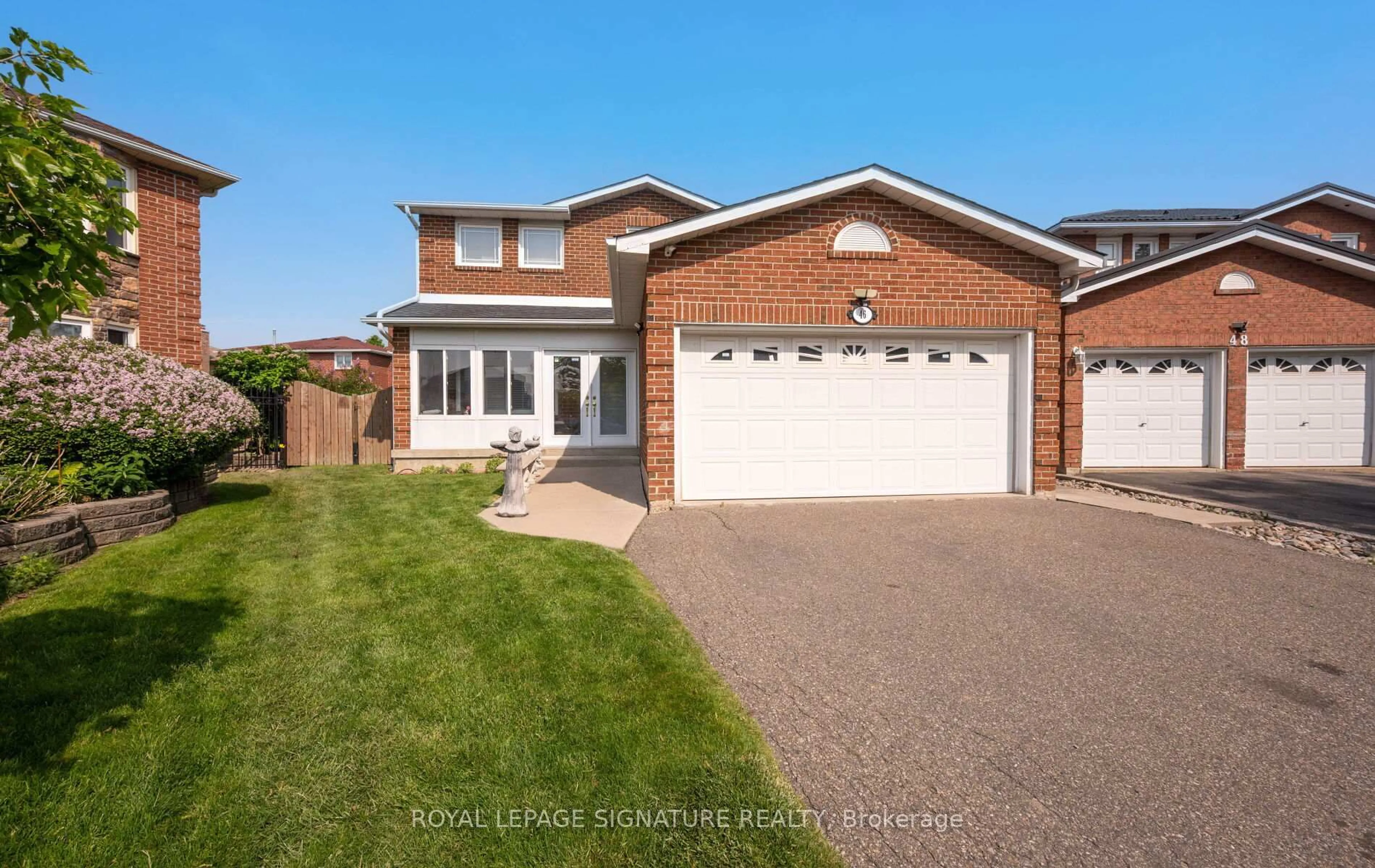 Home with brick exterior material, street for 46 Silverstream Rd, Brampton Ontario L6Z 3W4