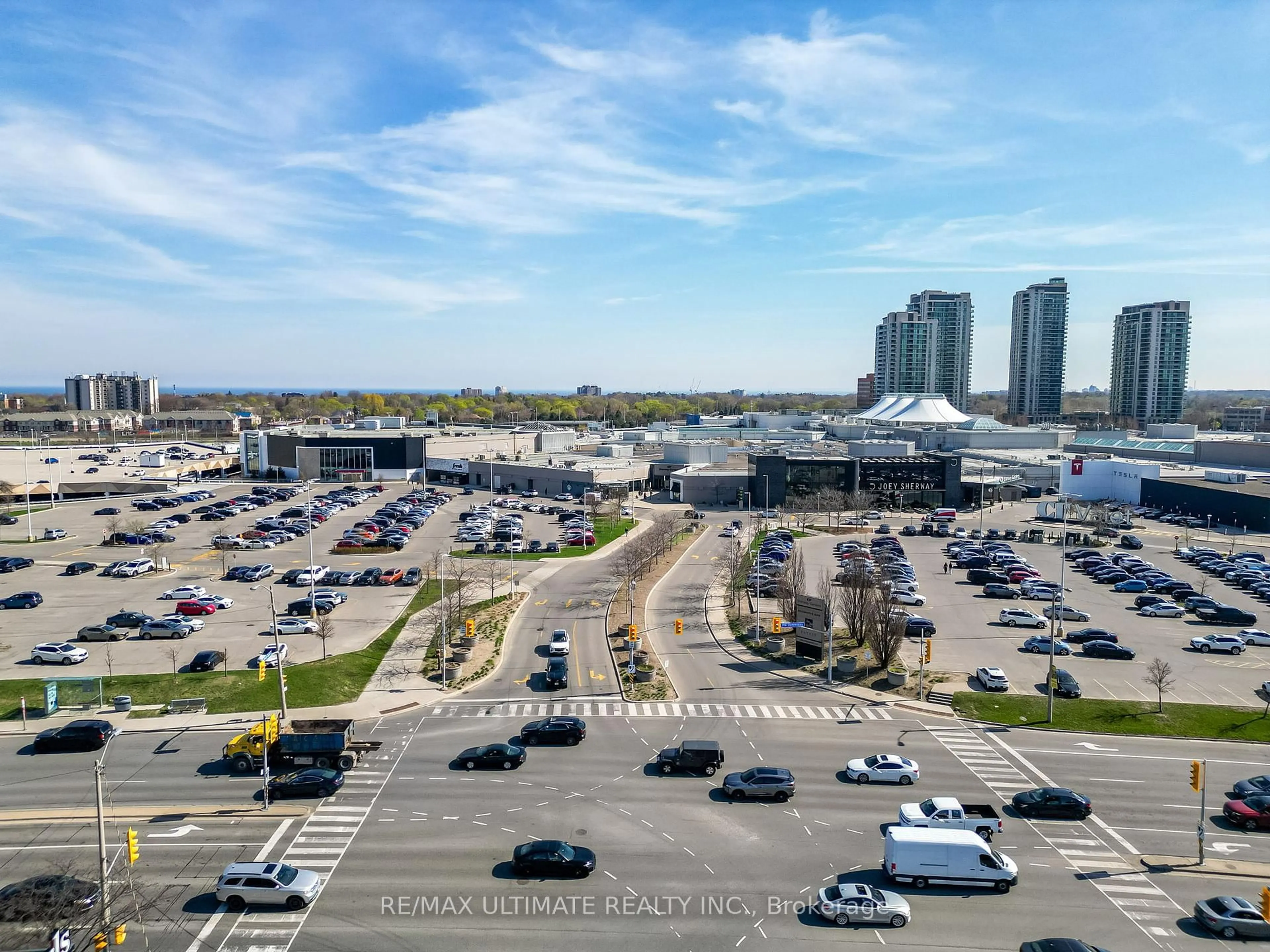 A pic from outside/outdoor area/front of a property/back of a property/a pic from drone, city buildings view from balcony for 235 Sherway Gardens Rd #205, Toronto Ontario M9C 0A2