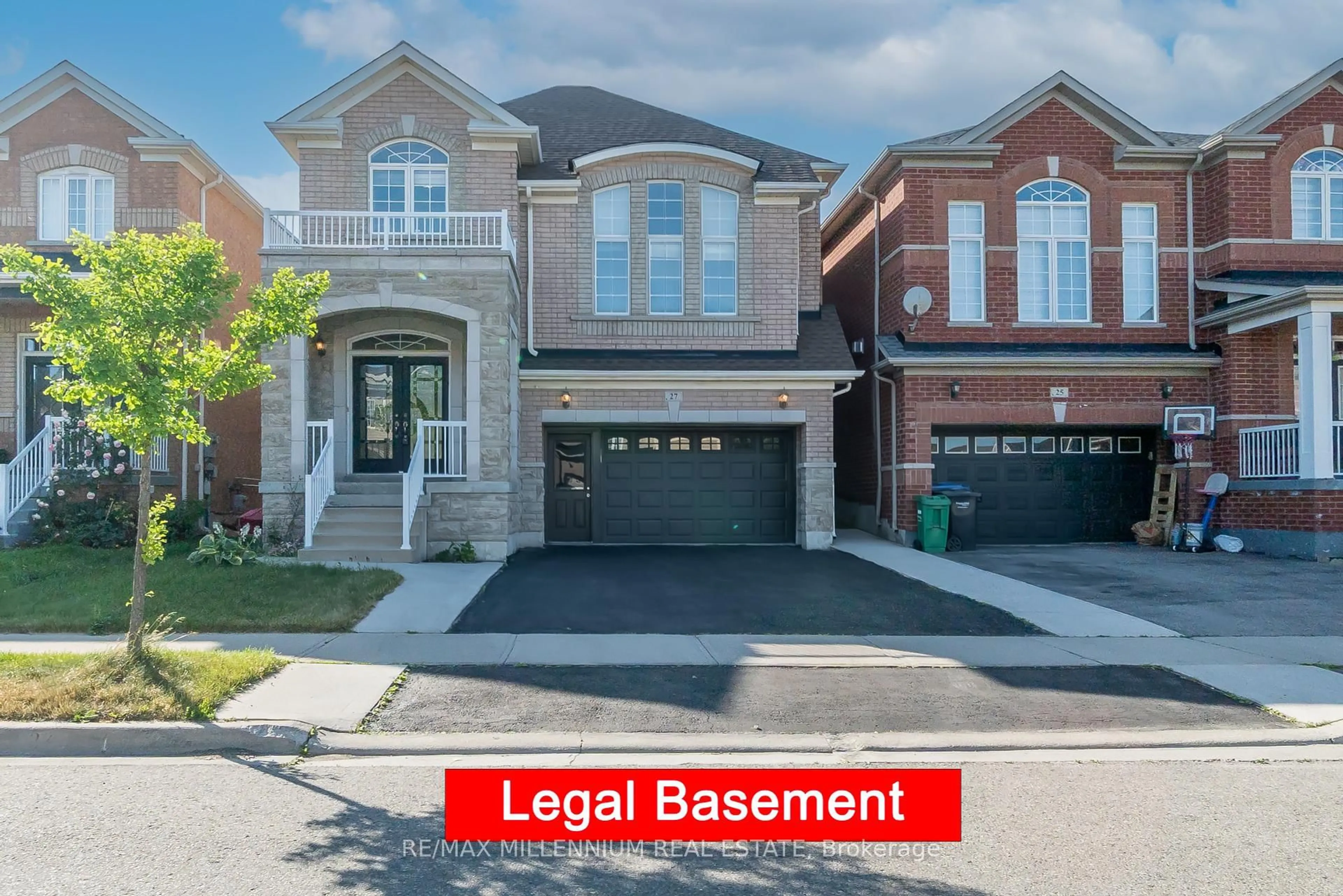 Home with brick exterior material, street for 27 Silvershadow Terr, Brampton Ontario L6R 0E6