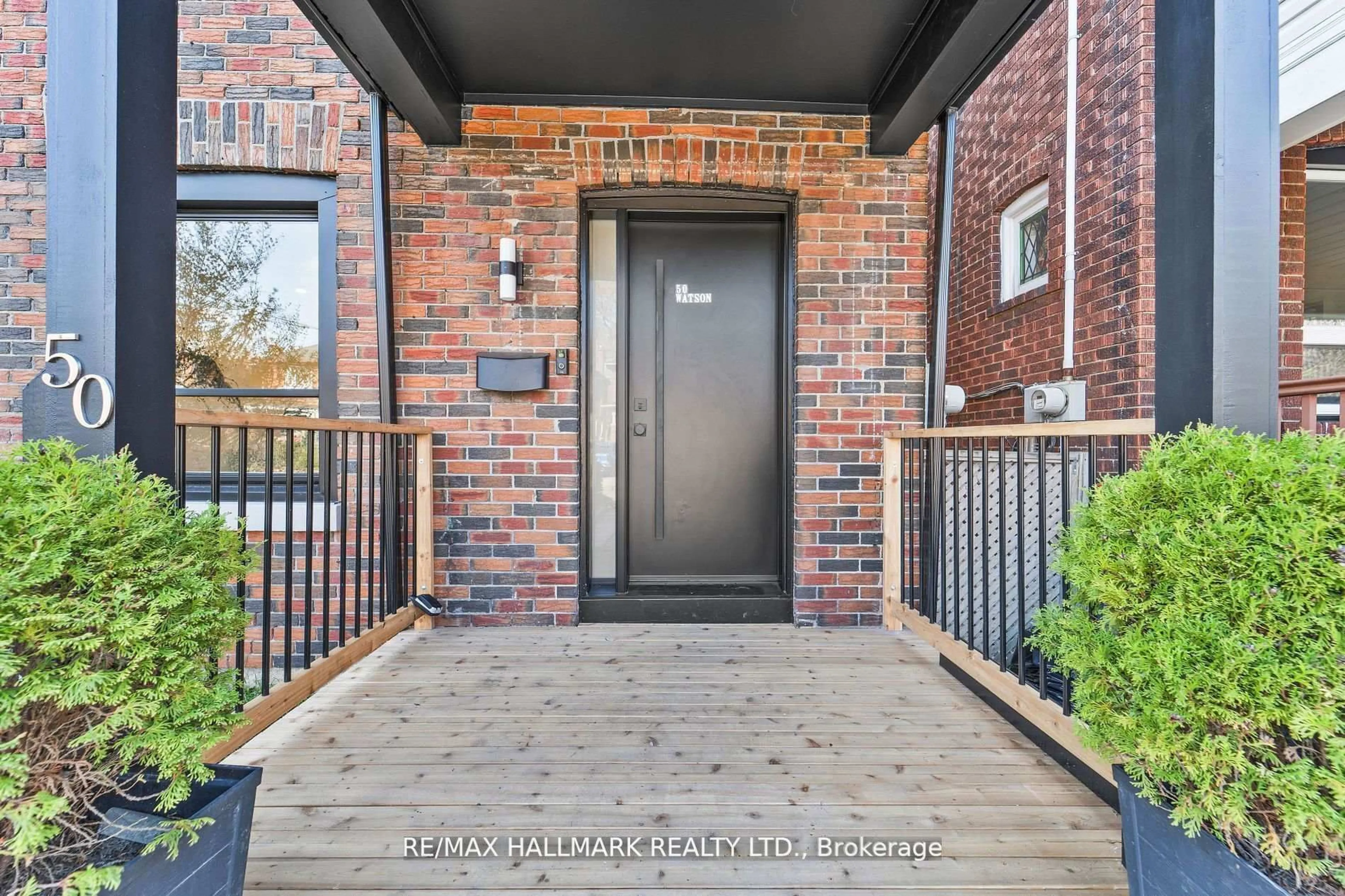 Home with brick exterior material, street for 50 Watson Ave, Toronto Ontario M6S 4E1