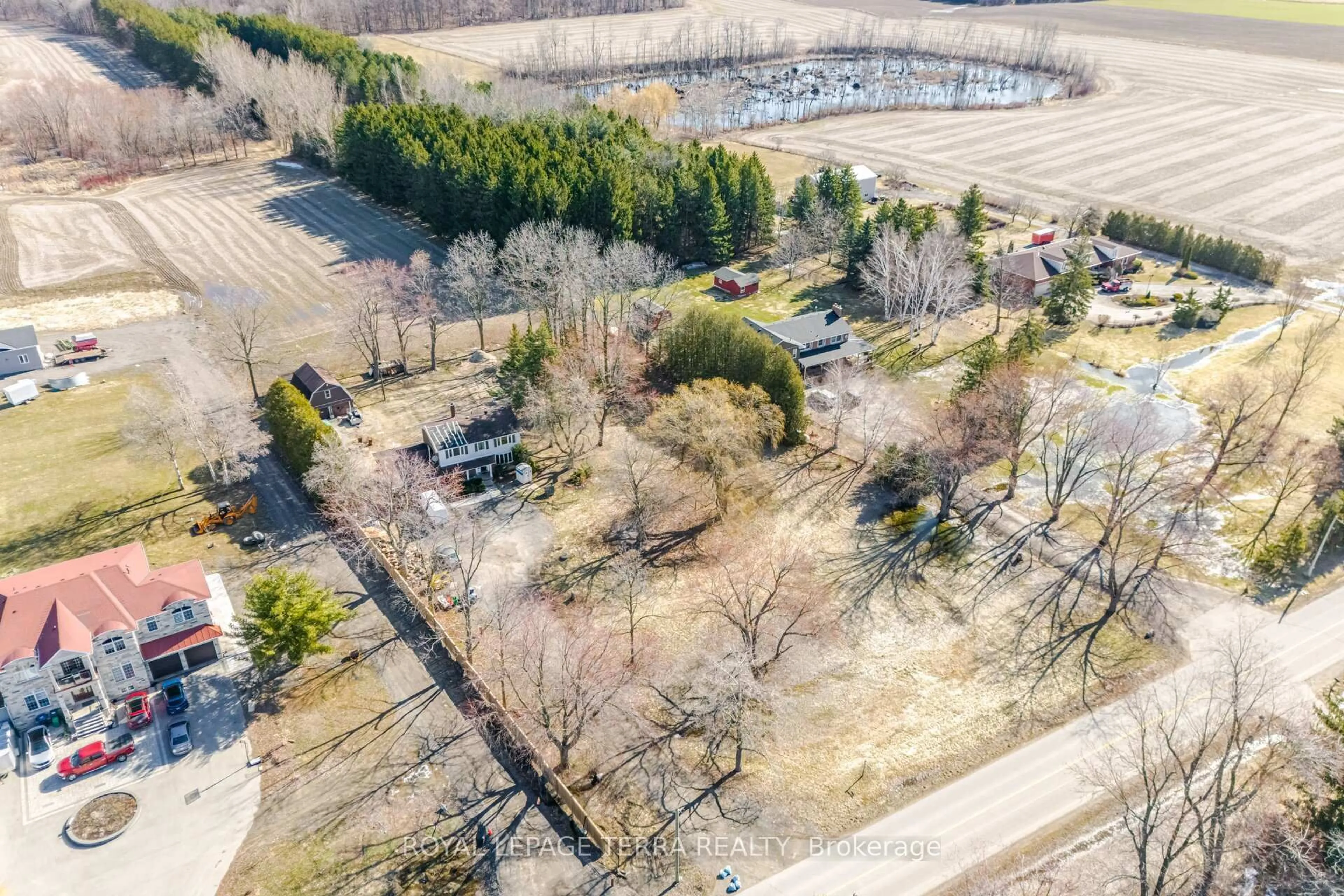 A pic from outside/outdoor area/front of a property/back of a property/a pic from drone, forest/trees view for 14457 Bramalea Rd, Caledon Ontario L7C 2R4
