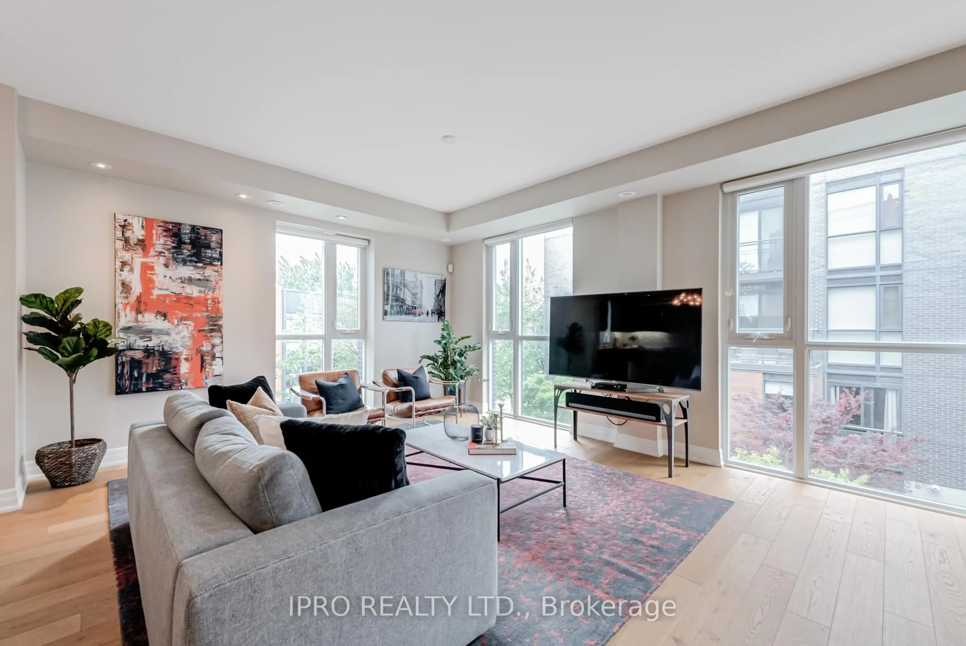 Living room with furniture, unknown for 15 Sousa Mendes St #103, Toronto Ontario M6P 0A9
