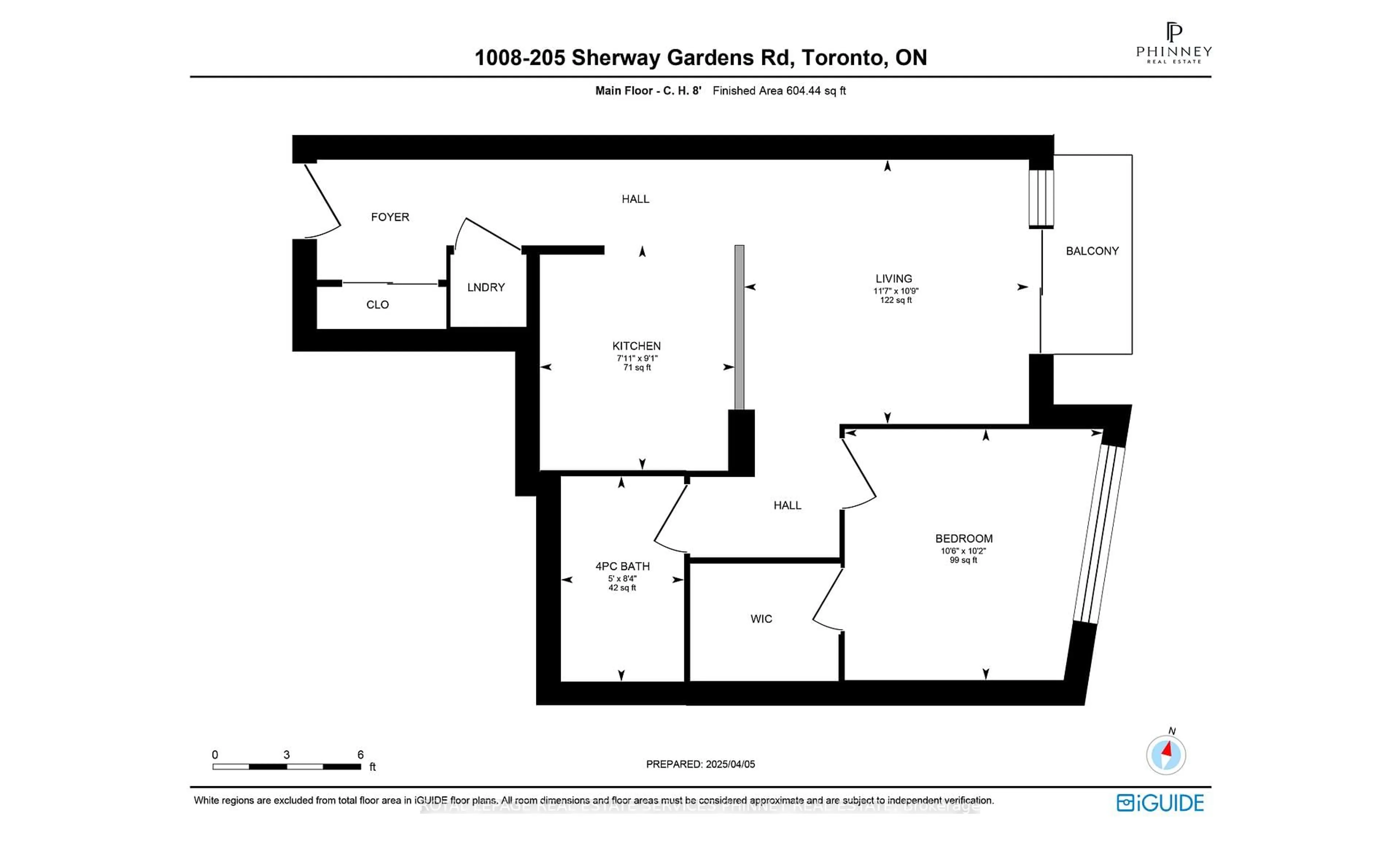 Floor plan for 205 Sherway Gardens Rd #1008, Toronto Ontario M9C 0A4
