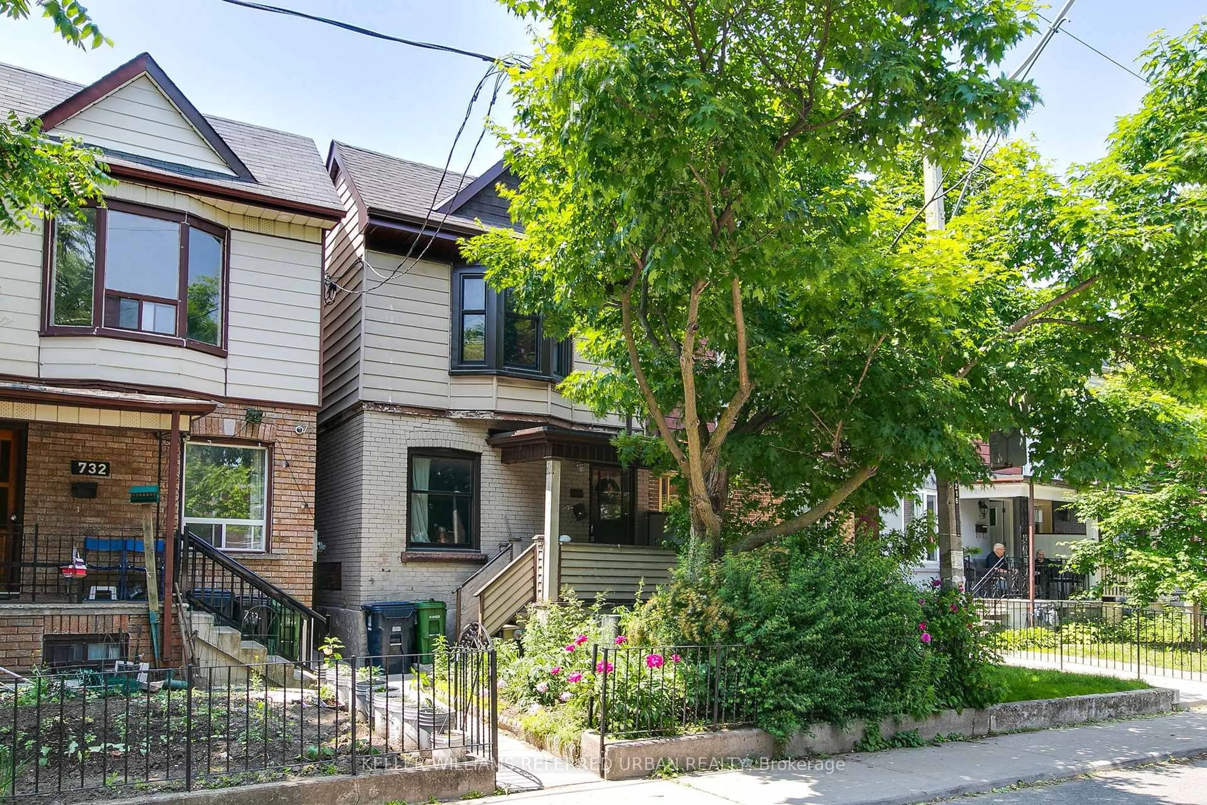Home with brick exterior material, street for 734 Brock Ave, Toronto Ontario M6H 3P2