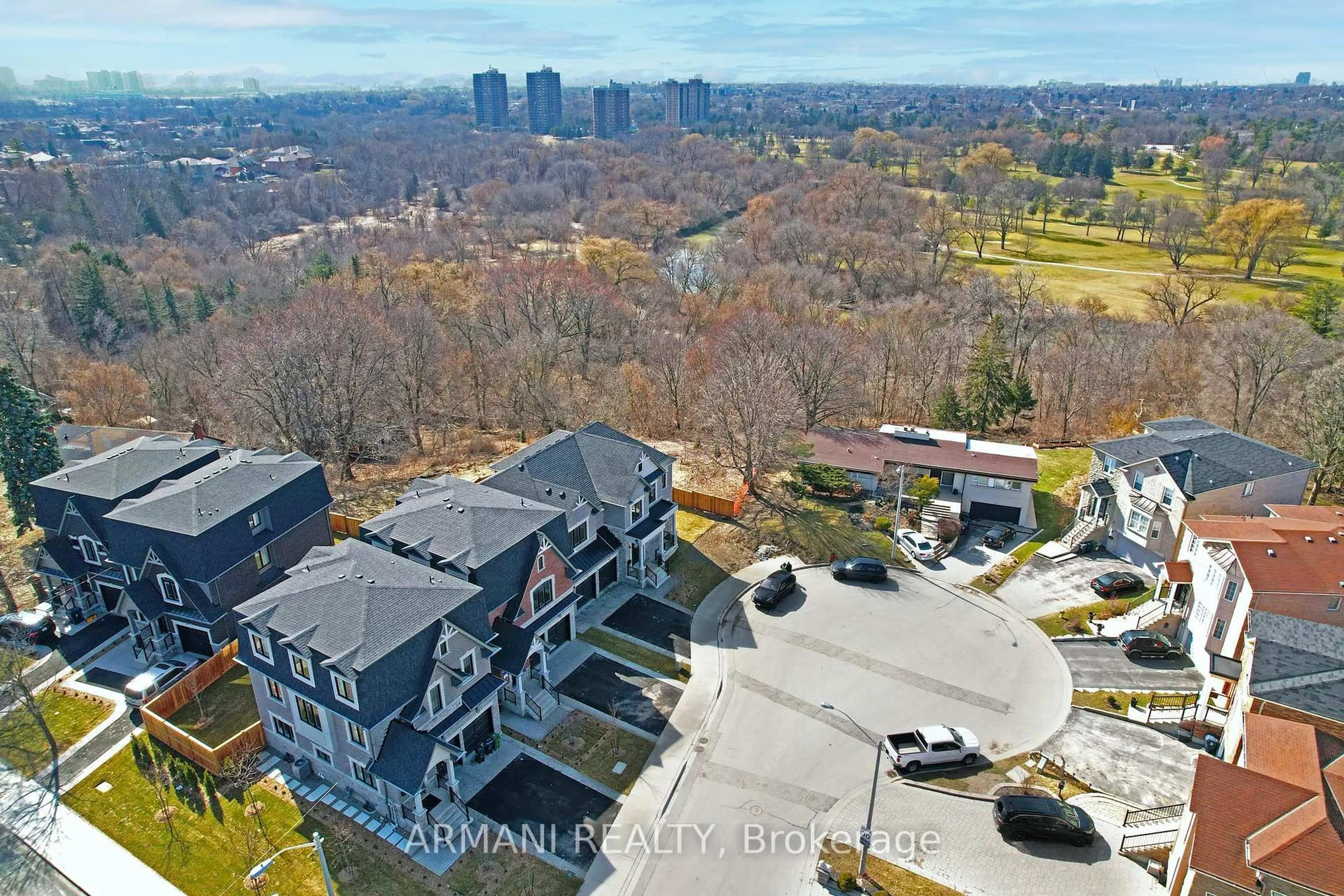 A pic from outside/outdoor area/front of a property/back of a property/a pic from drone, city buildings view from balcony for 3 George Mckenzie Crt, Toronto Ontario M9M 0G7