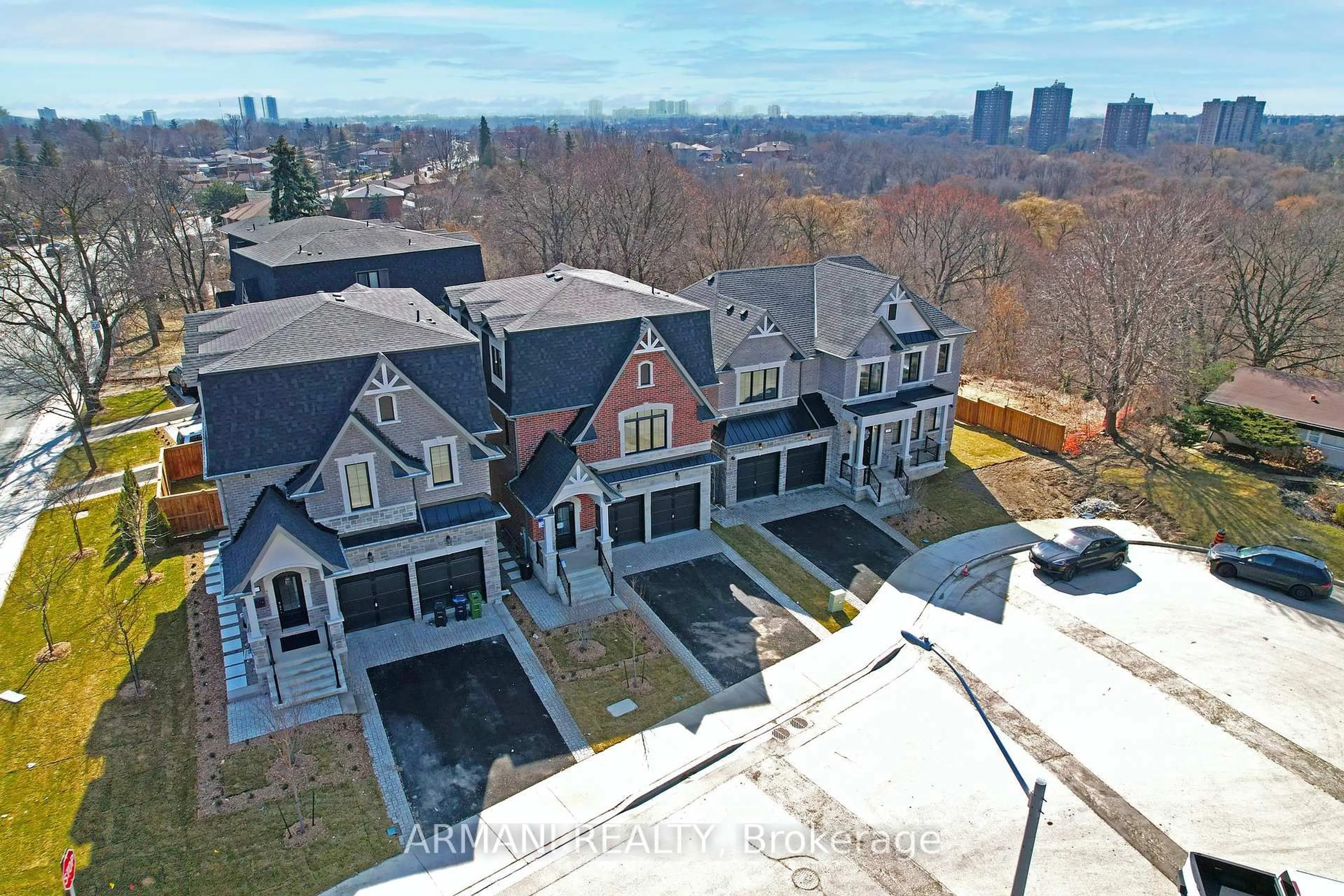 A pic from outside/outdoor area/front of a property/back of a property/a pic from drone, city buildings view from balcony for 3 George Mckenzie Crt, Toronto Ontario M9M 0G7