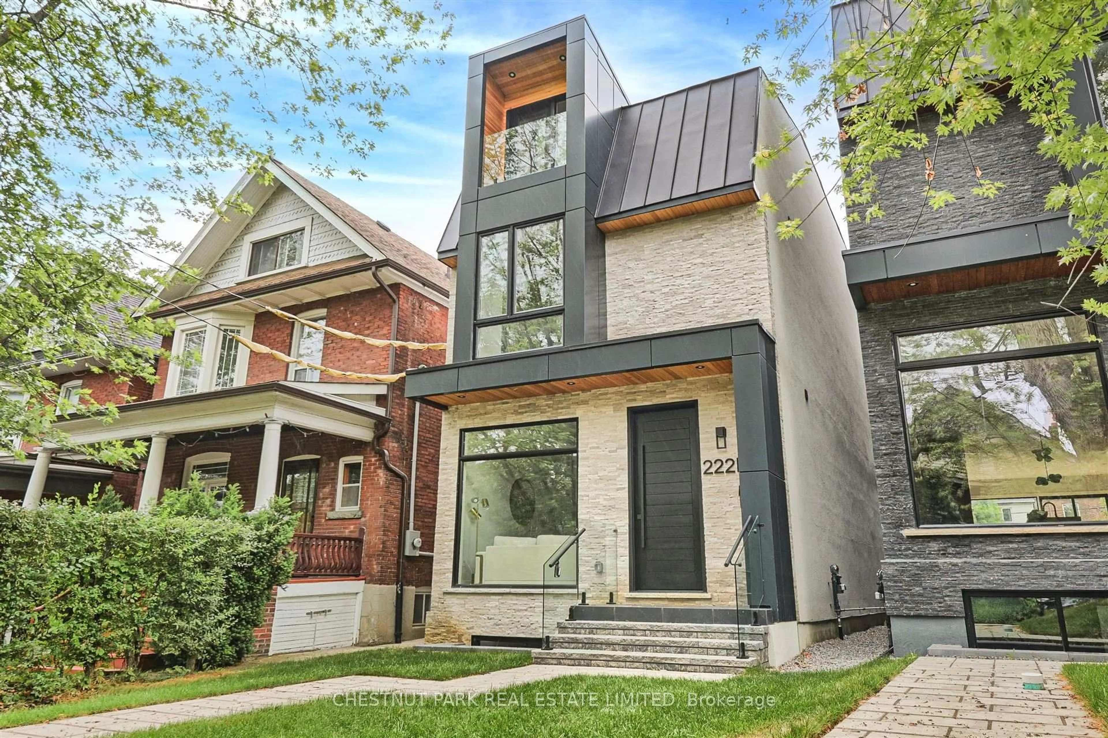 Home with brick exterior material, street for 222B Pearson Ave, Toronto Ontario M6R 1G7