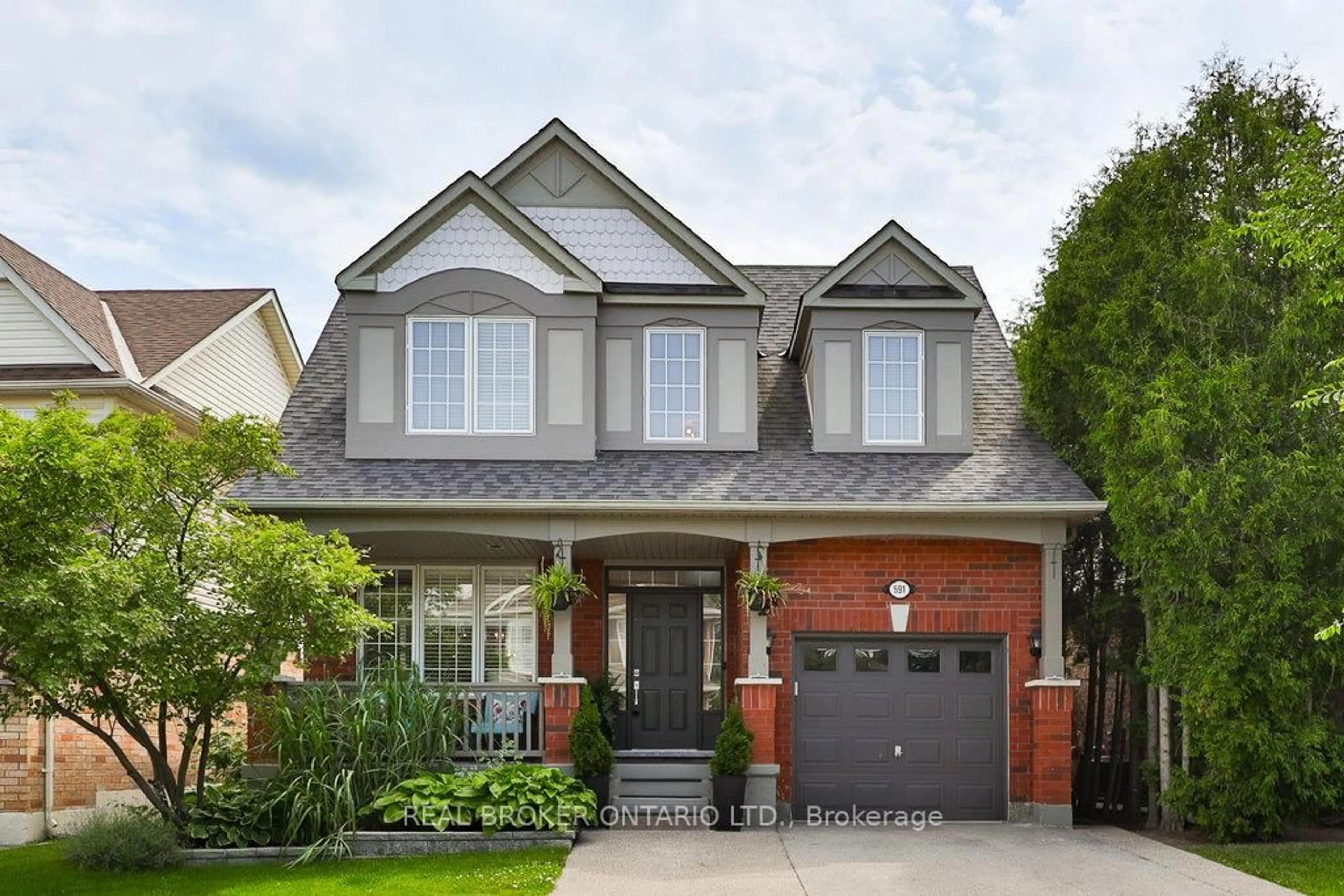 Home with brick exterior material, street for 591 Caverhill Cres, Milton Ontario L9T 5K1